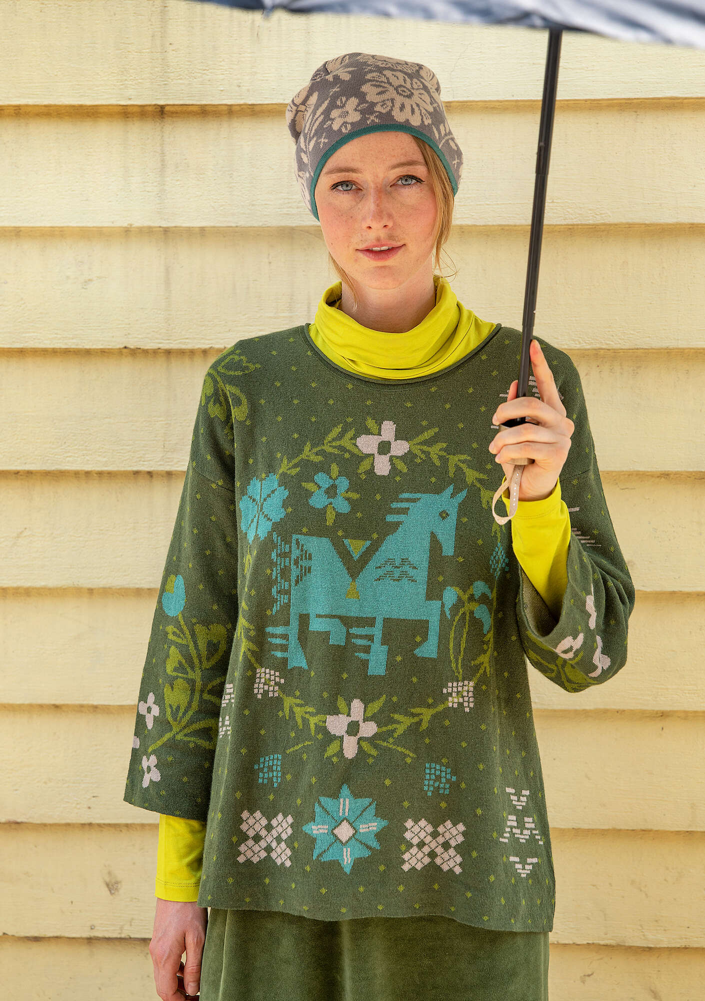 "Feru" organic cotton/linen sweater