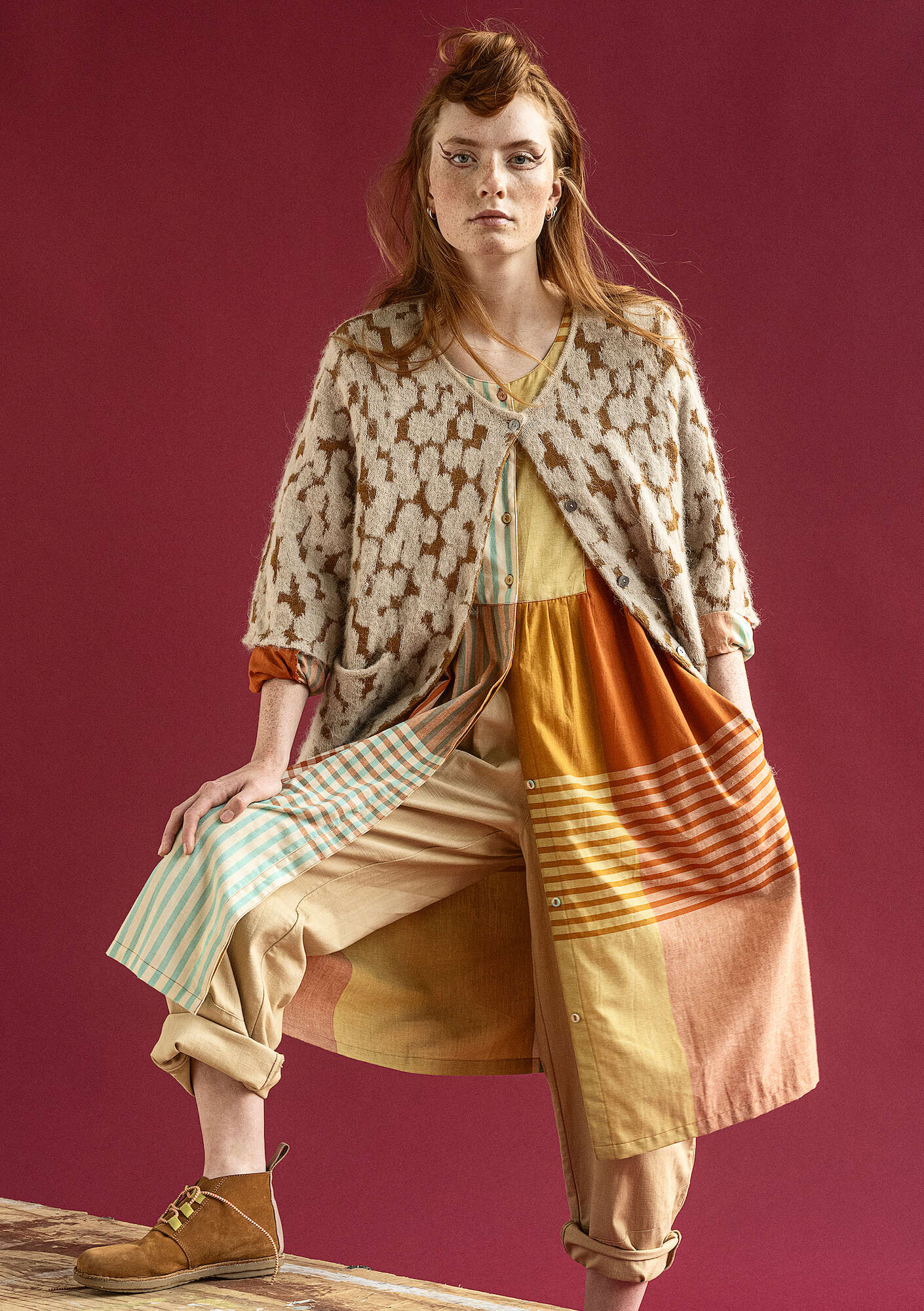 "Morr" cardigan in an alpaca and recycled/organic cotton blend