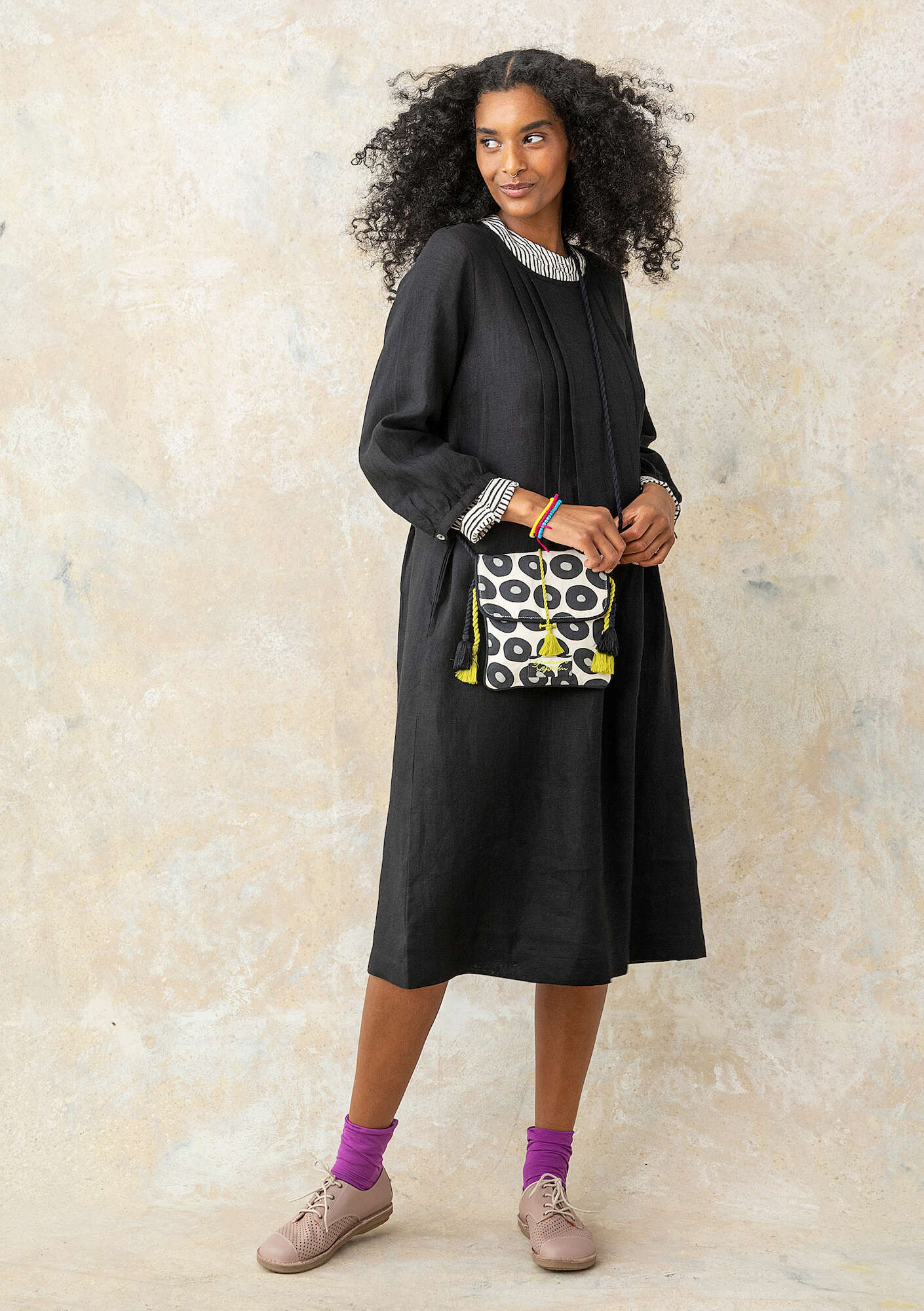 "Lillian" woven linen dress