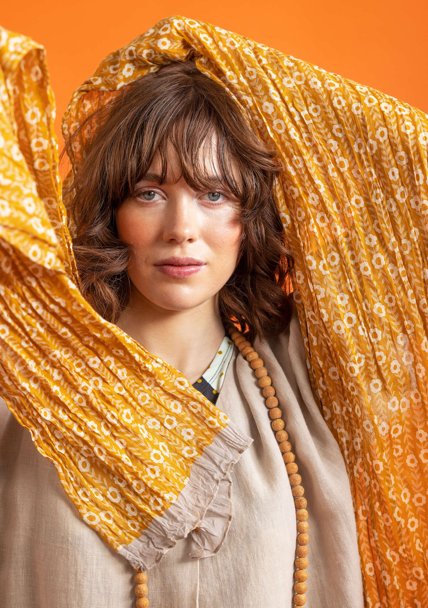 "Jasmine" organic cotton shawl