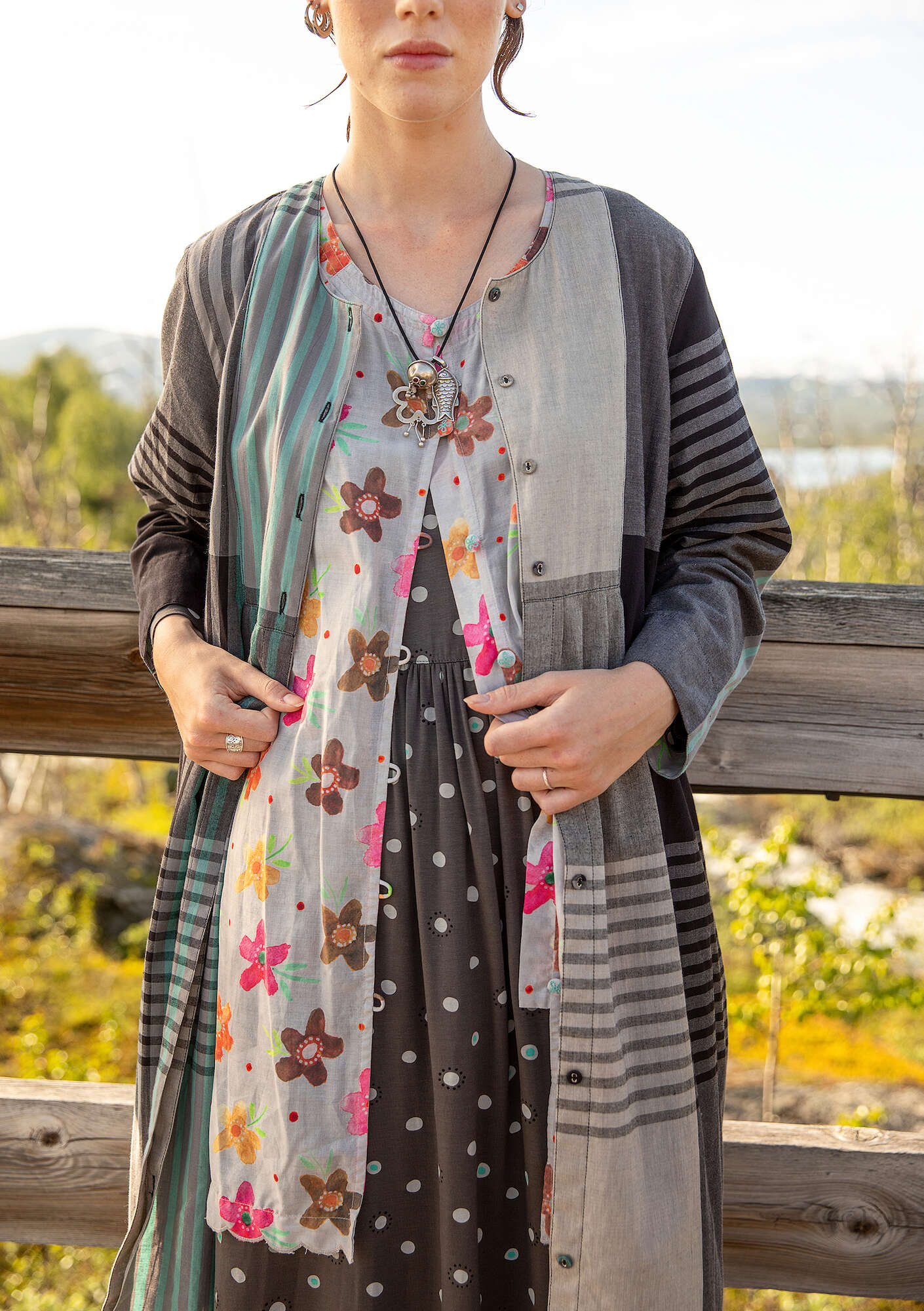 "Brush" woven organic cotton tunic