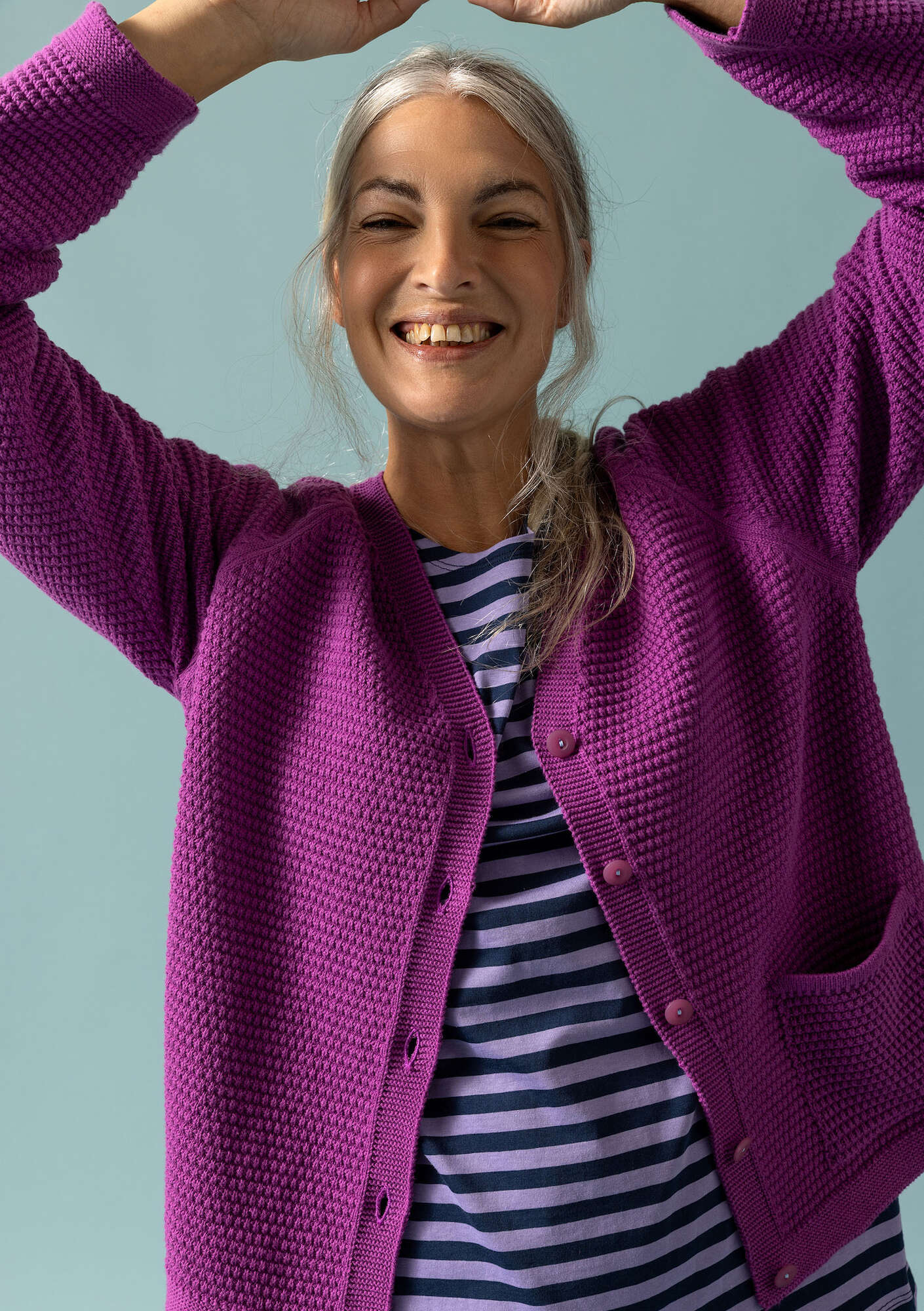 Recycled cotton cardigan
