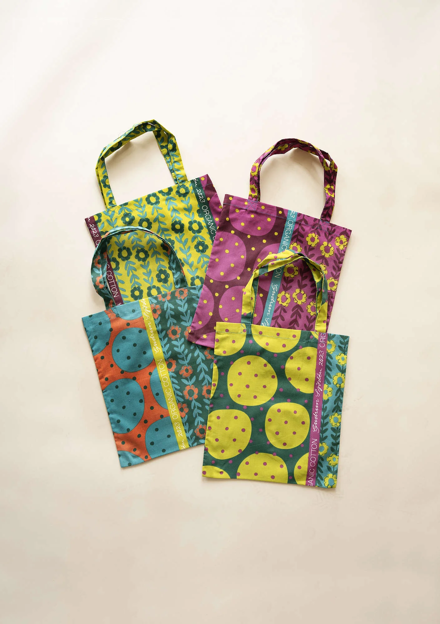 Organic cotton fabric tote bag S