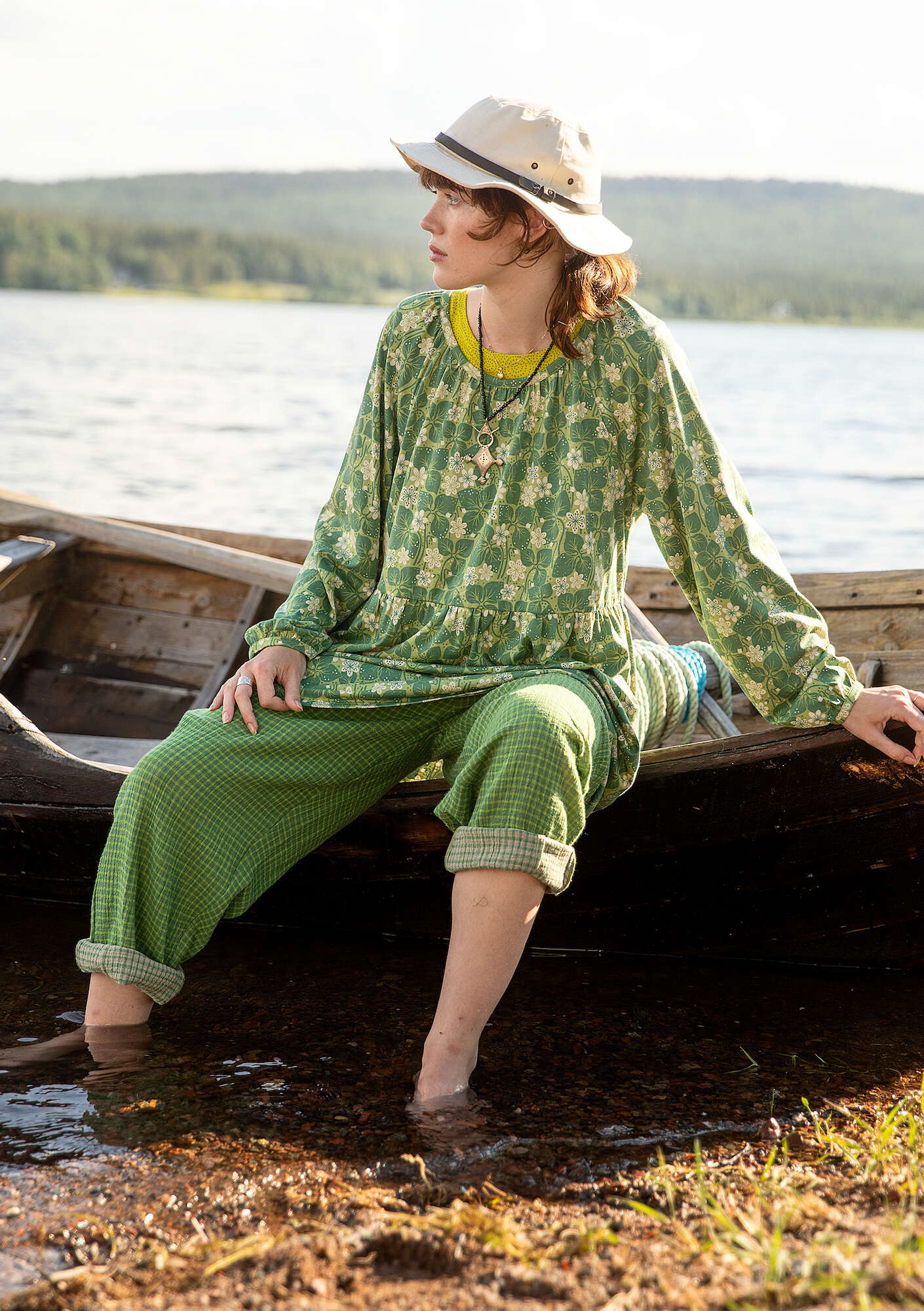 "Bl?sippa" jersey tunic in organic cotton/modal