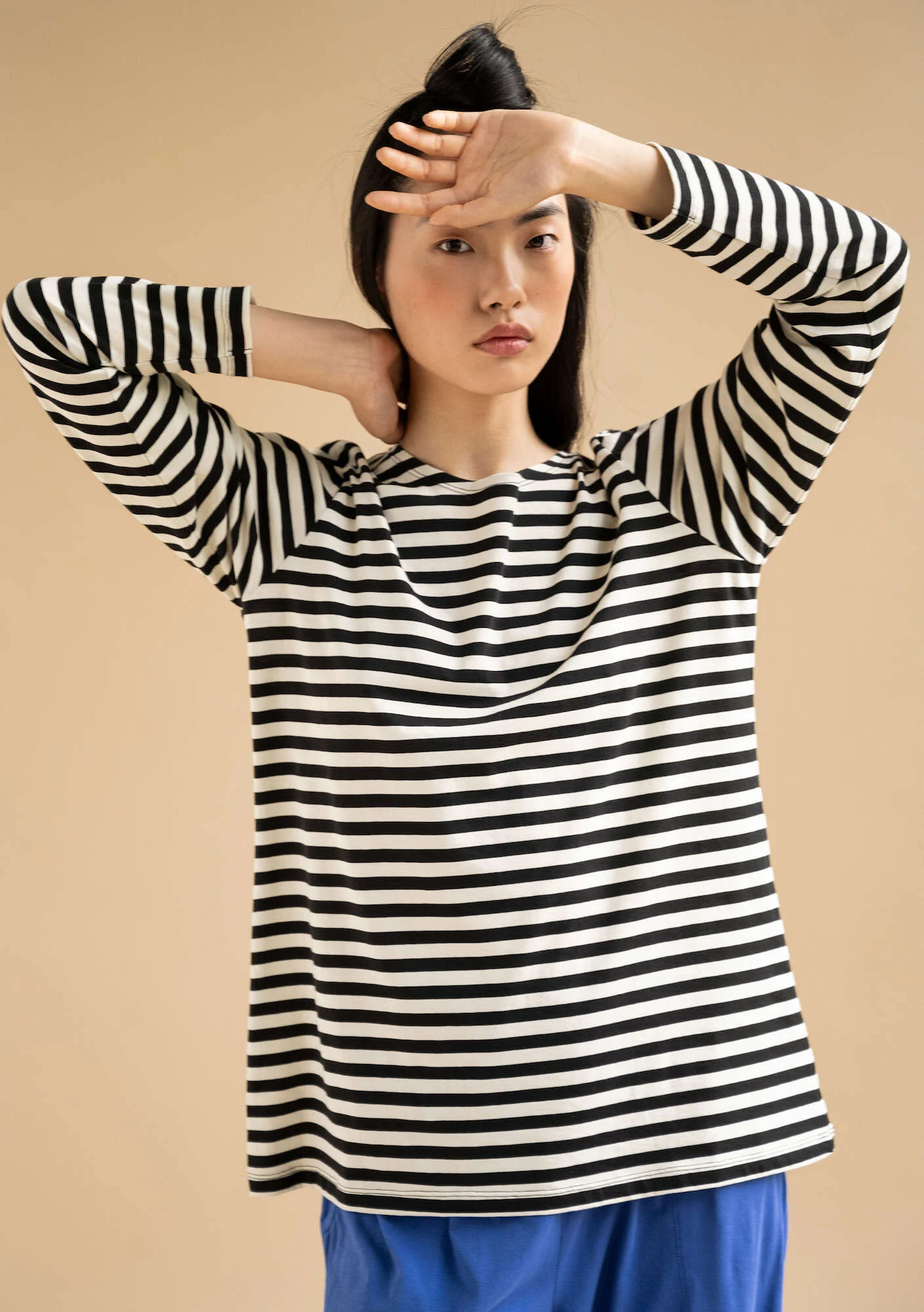 Organic cottonÖstriped essential sweater