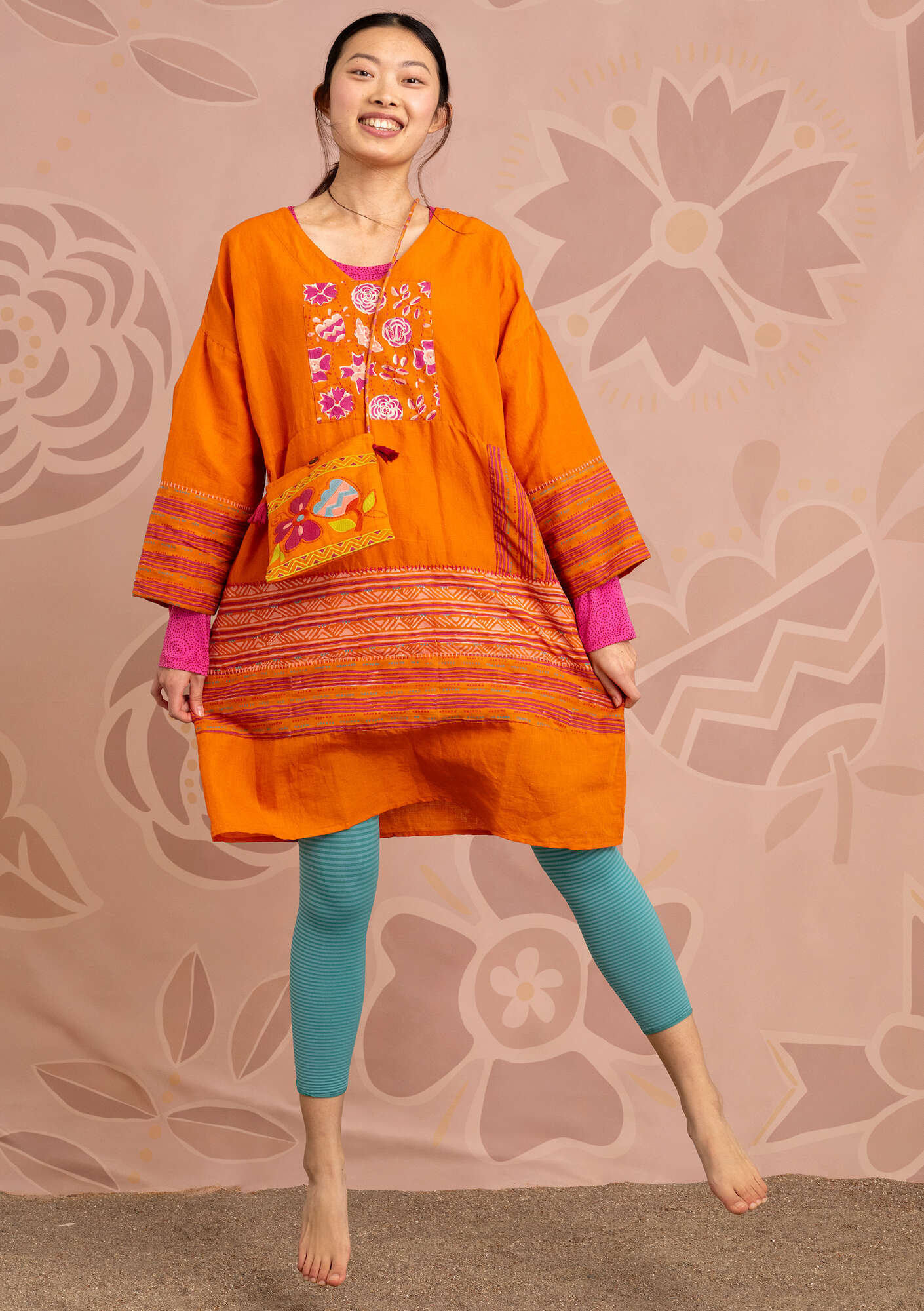 "Amber" woven organic cotton/linen dress