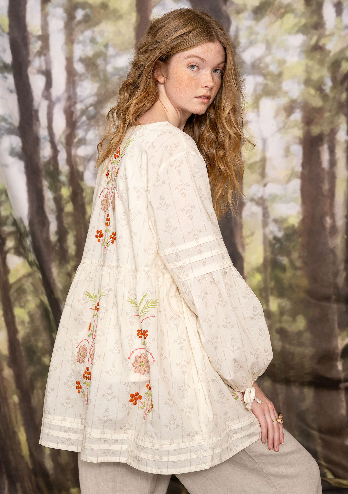 "Hjortron" woven organic cotton tunic