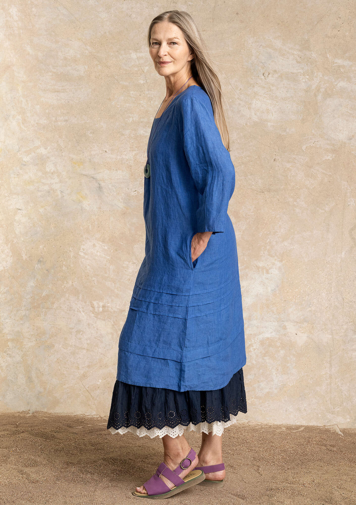 Woven linen dress