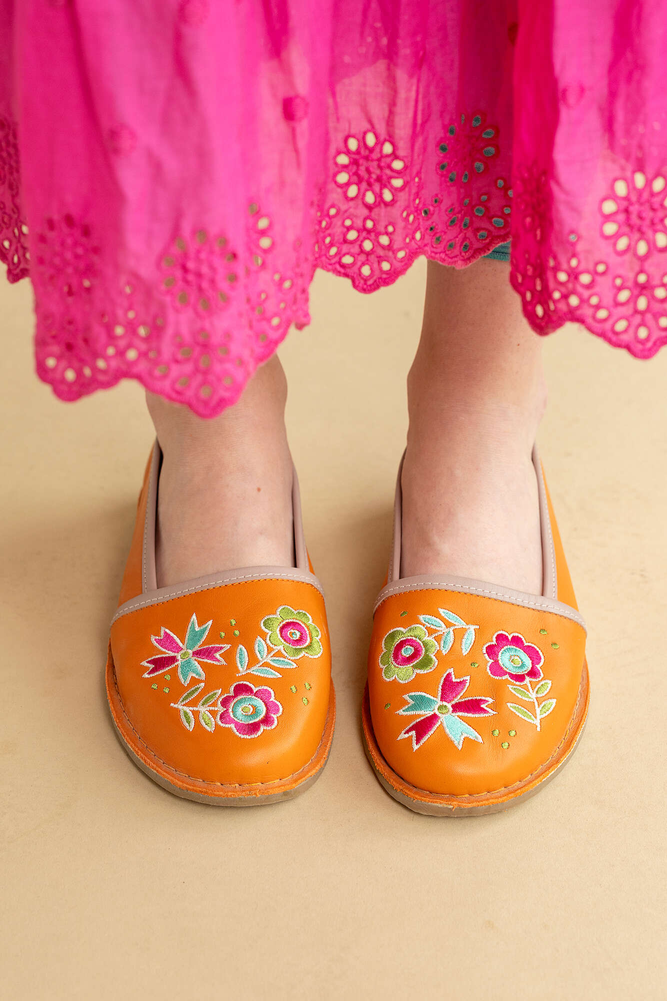 Nappa ballerina shoes
