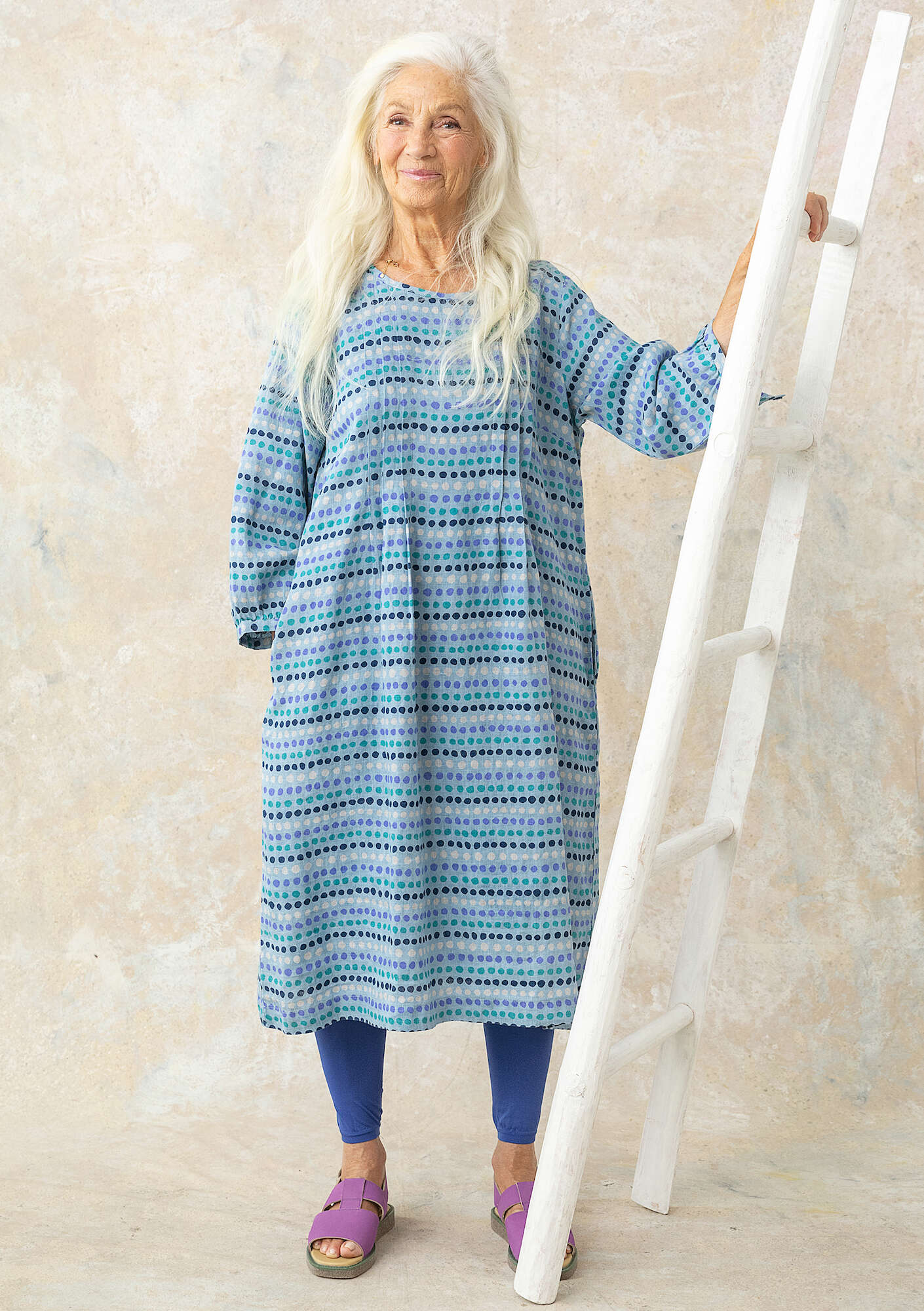 "Lillian" woven linen dress