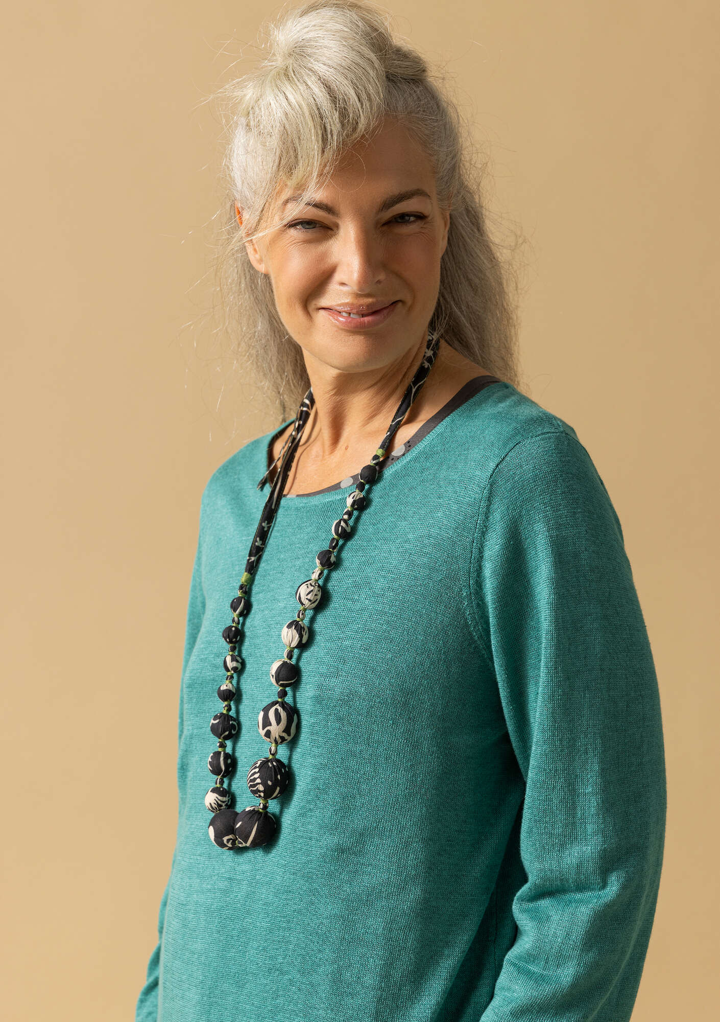 Tunic in a linen/recycled linen knit fabric