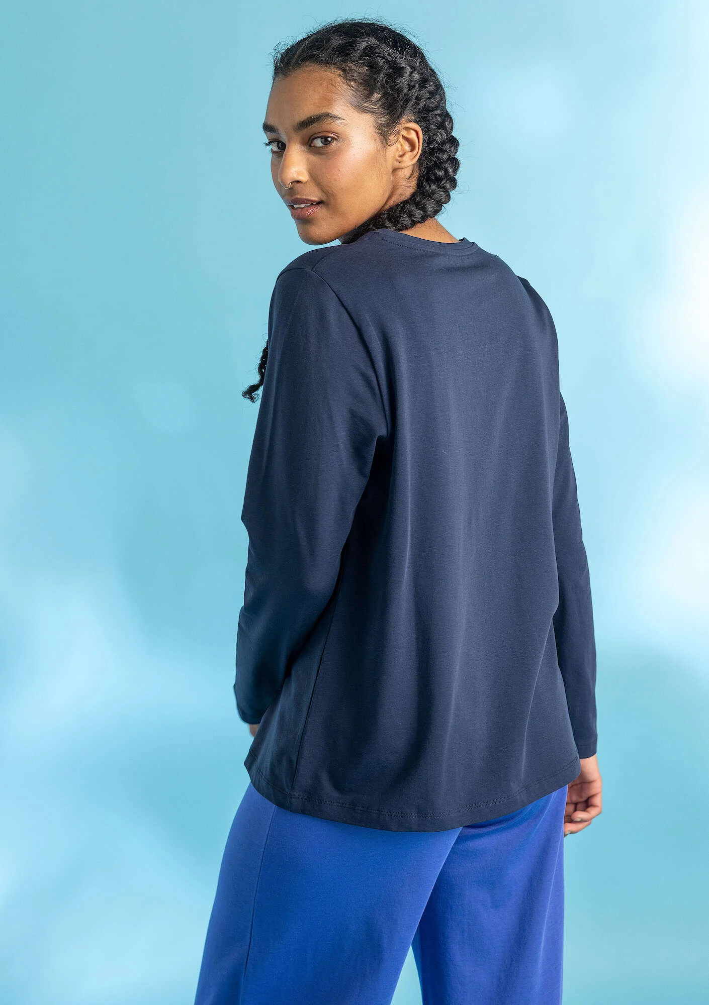Östella" organic cotton/elÖstane jersey top