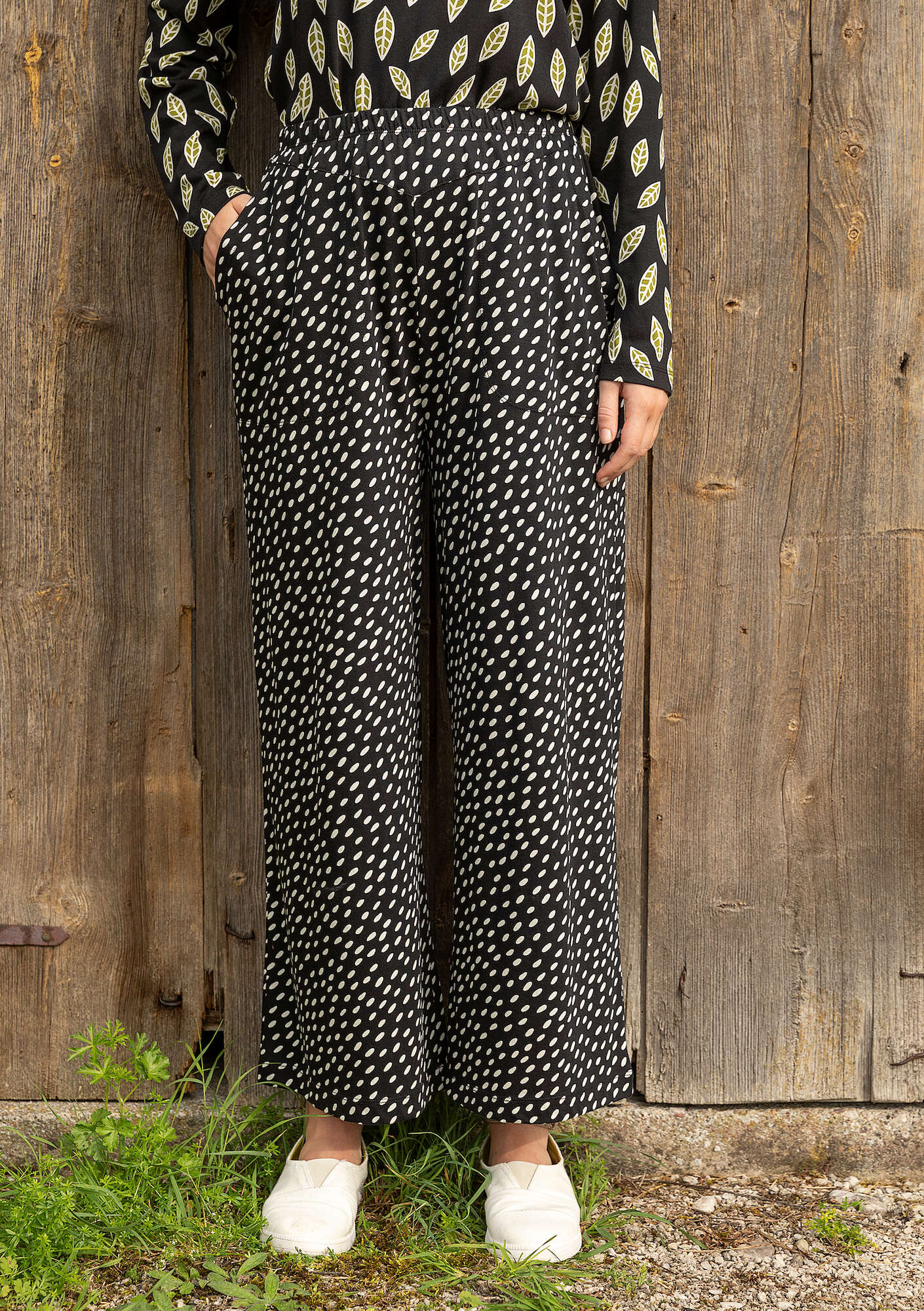 "Arholma" organic cotton/modal jersey trousers