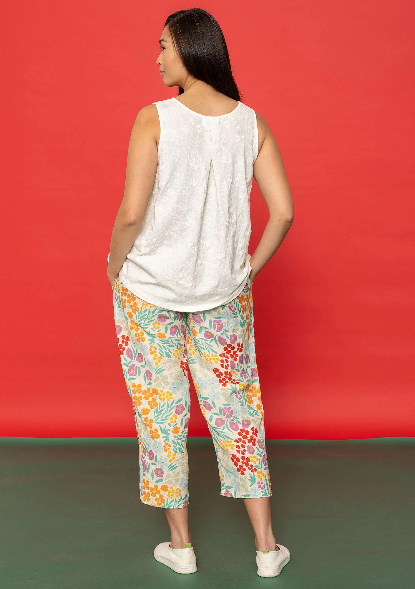 "Margit" woven linen/modal trousers