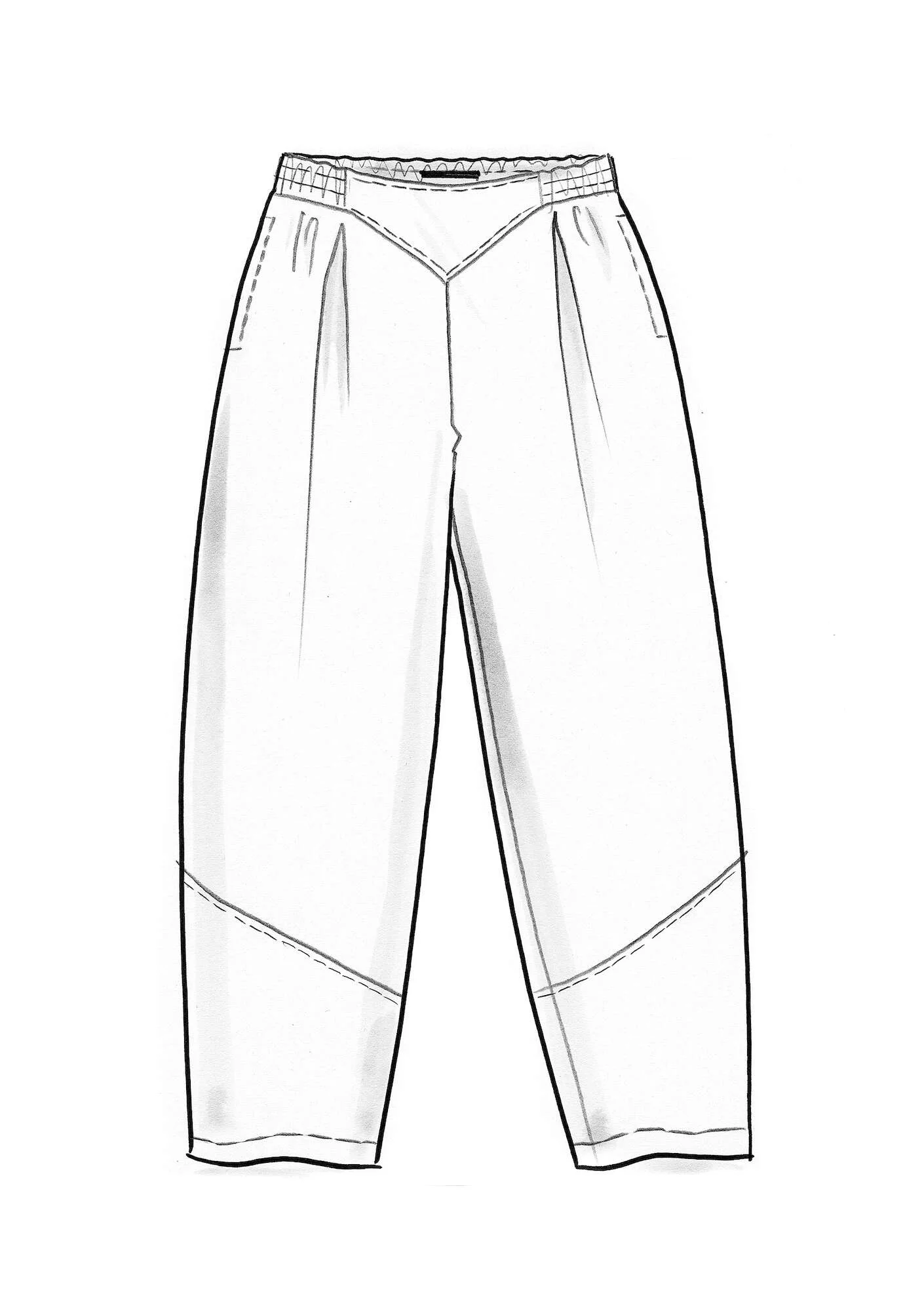 Woven organic cotton trousers