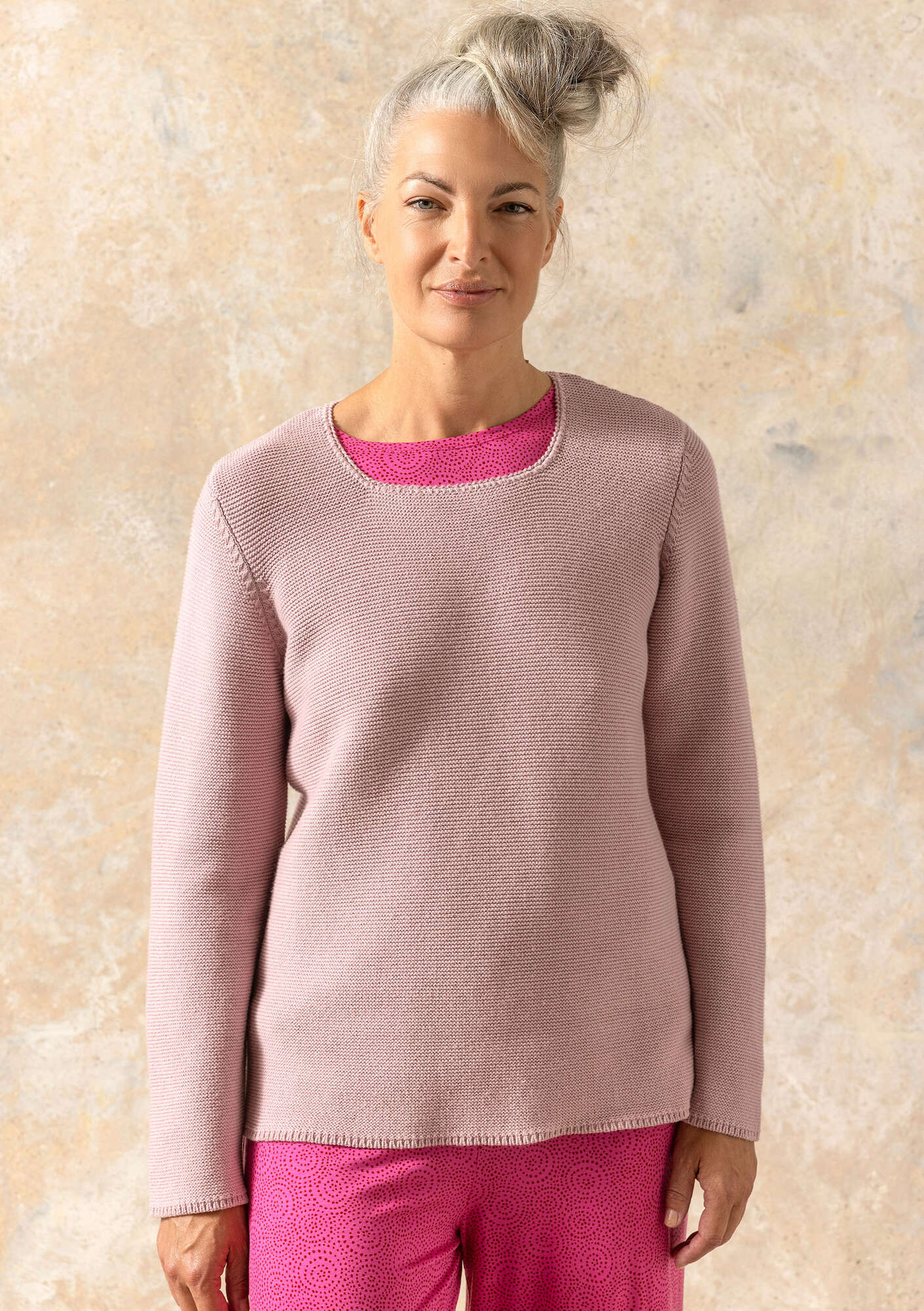 Sweater in recycled cotton