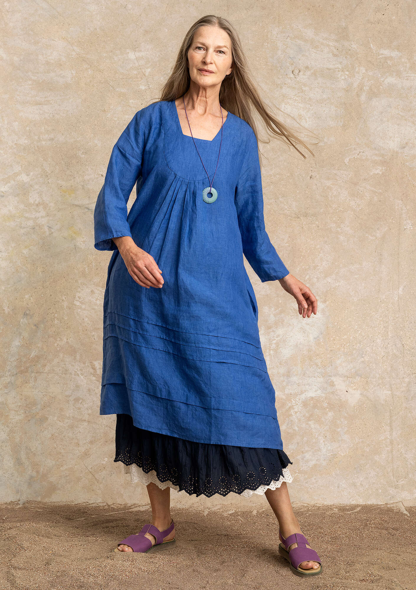 Woven linen dress