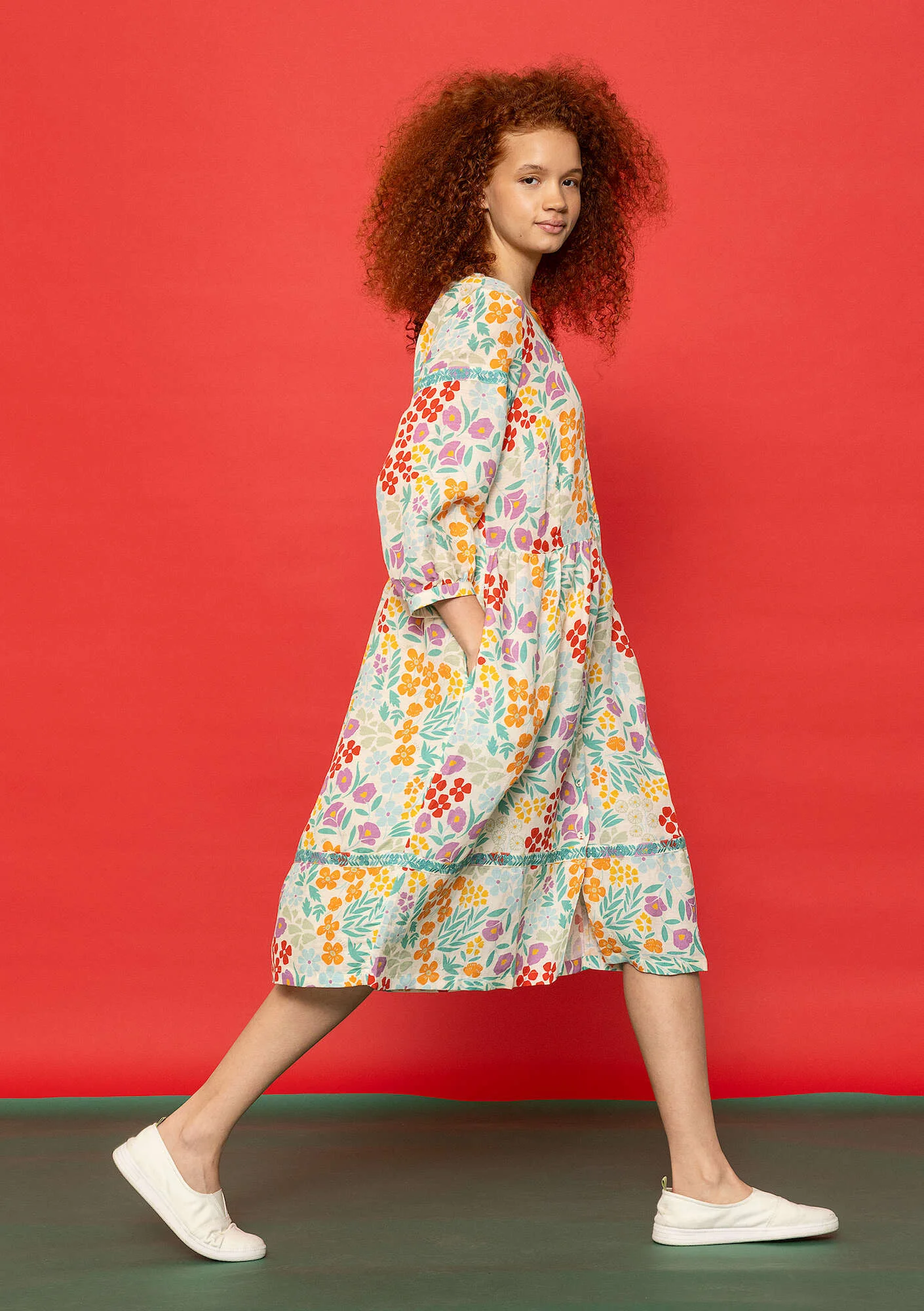 "Margit" woven linen/modal dress