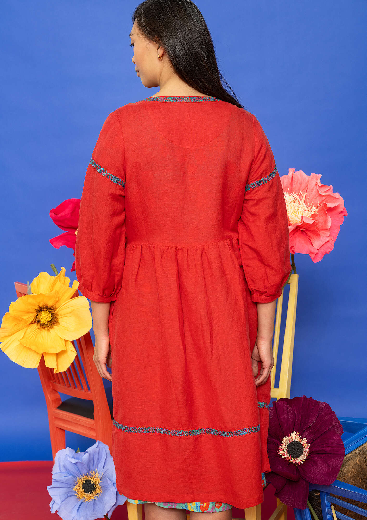 "Margit" woven linen/modal dress
