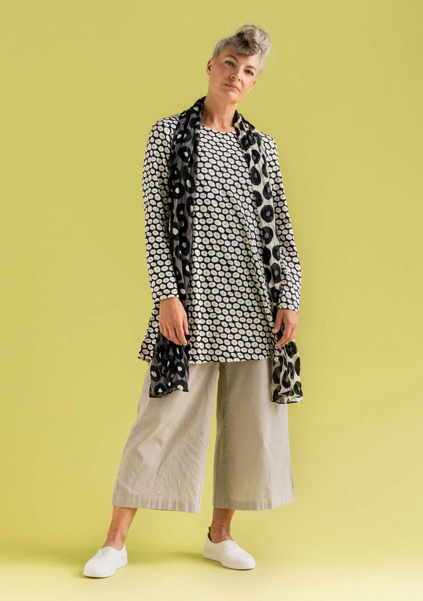 "Billie" jersey tunic in organic cotton/modal