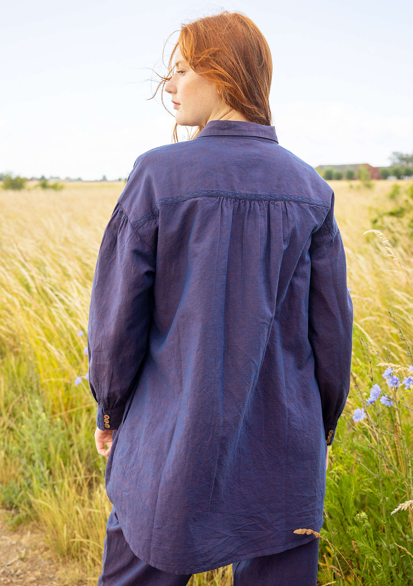 "Dunes" organic cotton/linen shirt