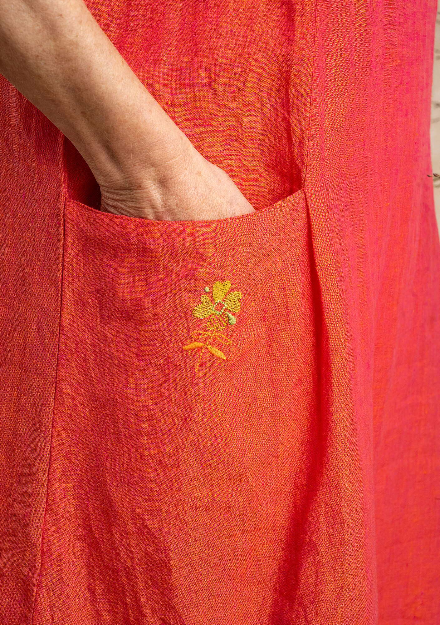 Woven linen dress