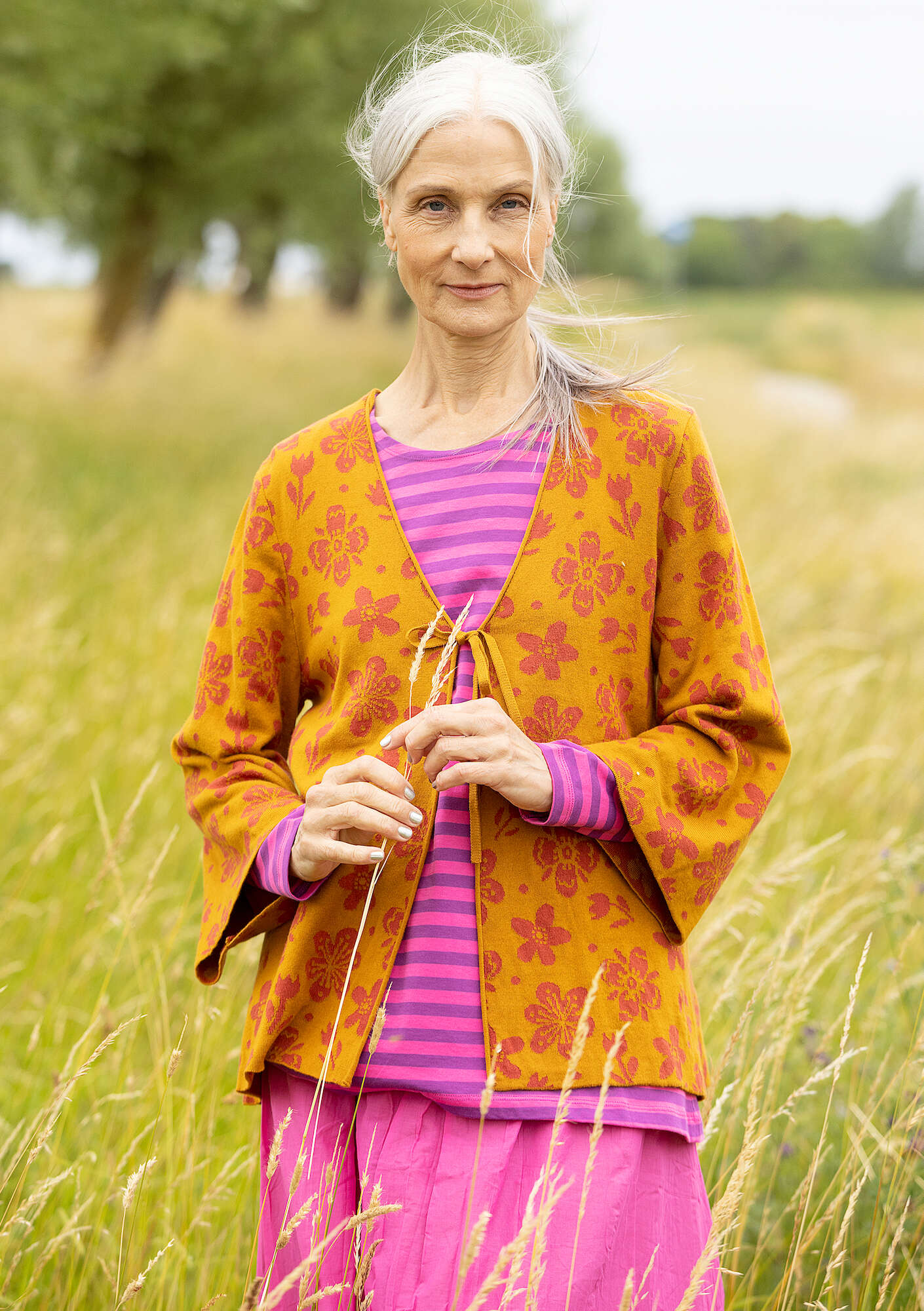 "Flora-Li" organic/recycled cotton cardigan