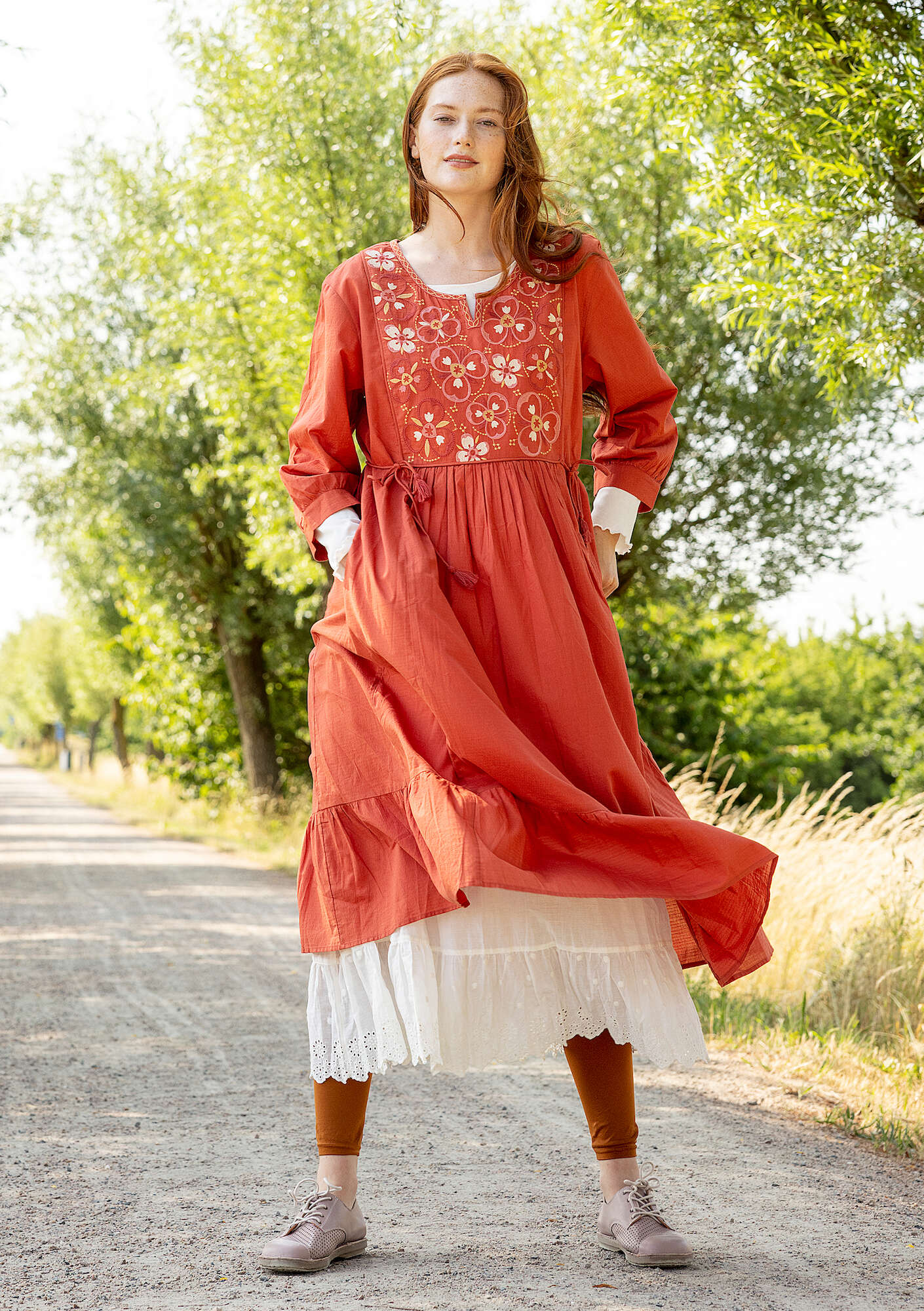 "Sahara" woven organic cotton dress
