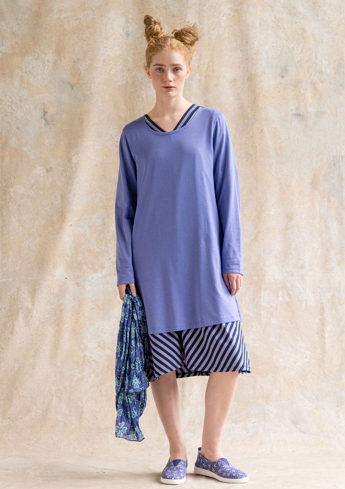 "Billie" jersey tunic in organic cotton/modal