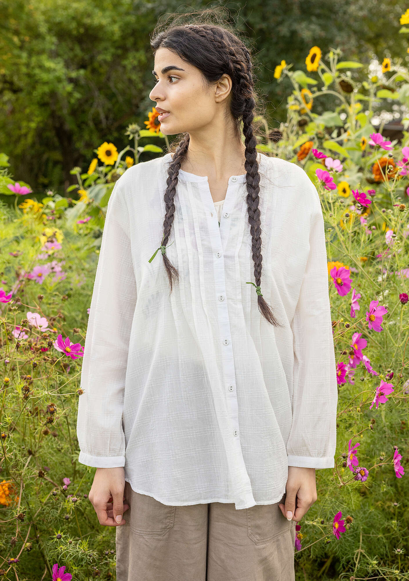 "Garden" organic cotton blouse