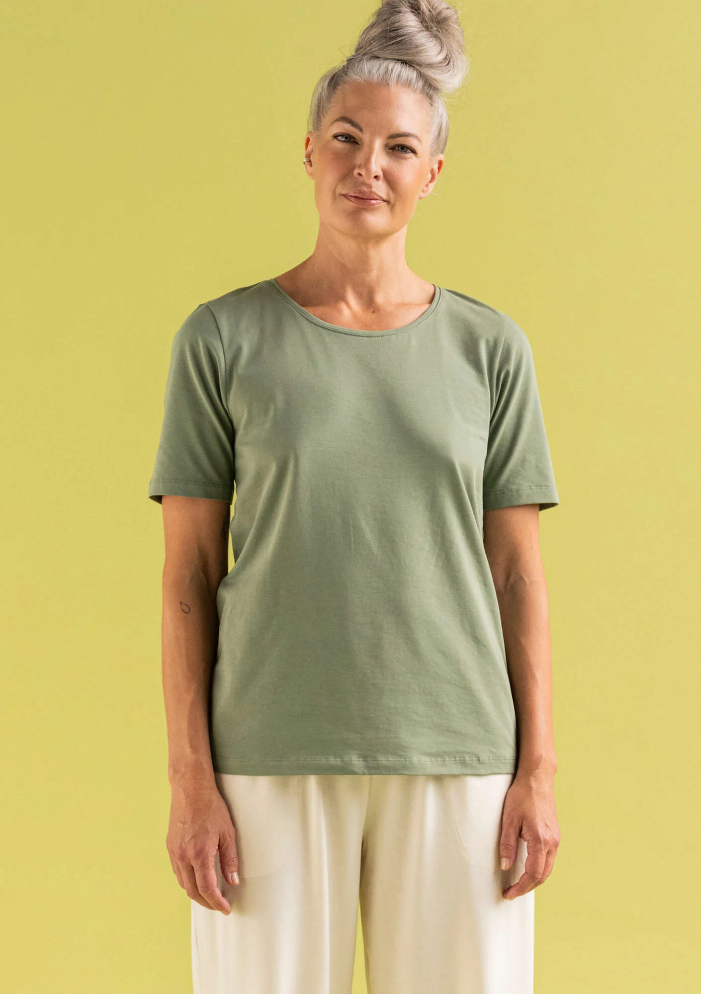 "Jane" organic cotton/elÖstane t-shirt