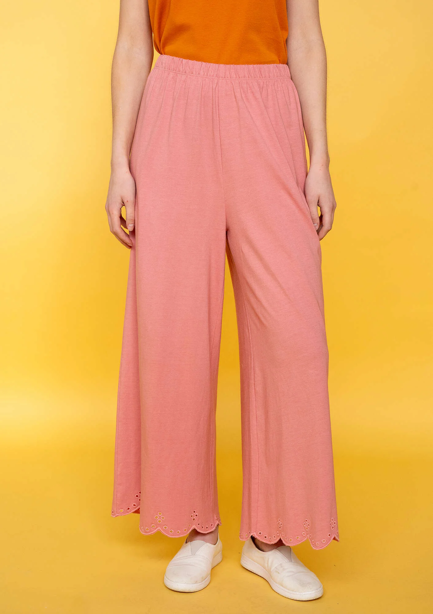 Organic cotton jersey trousers