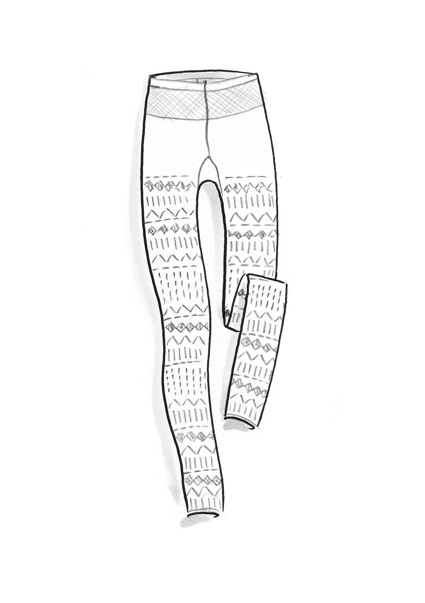 "Elsie" jacquard leggings made from recycled polyamide
