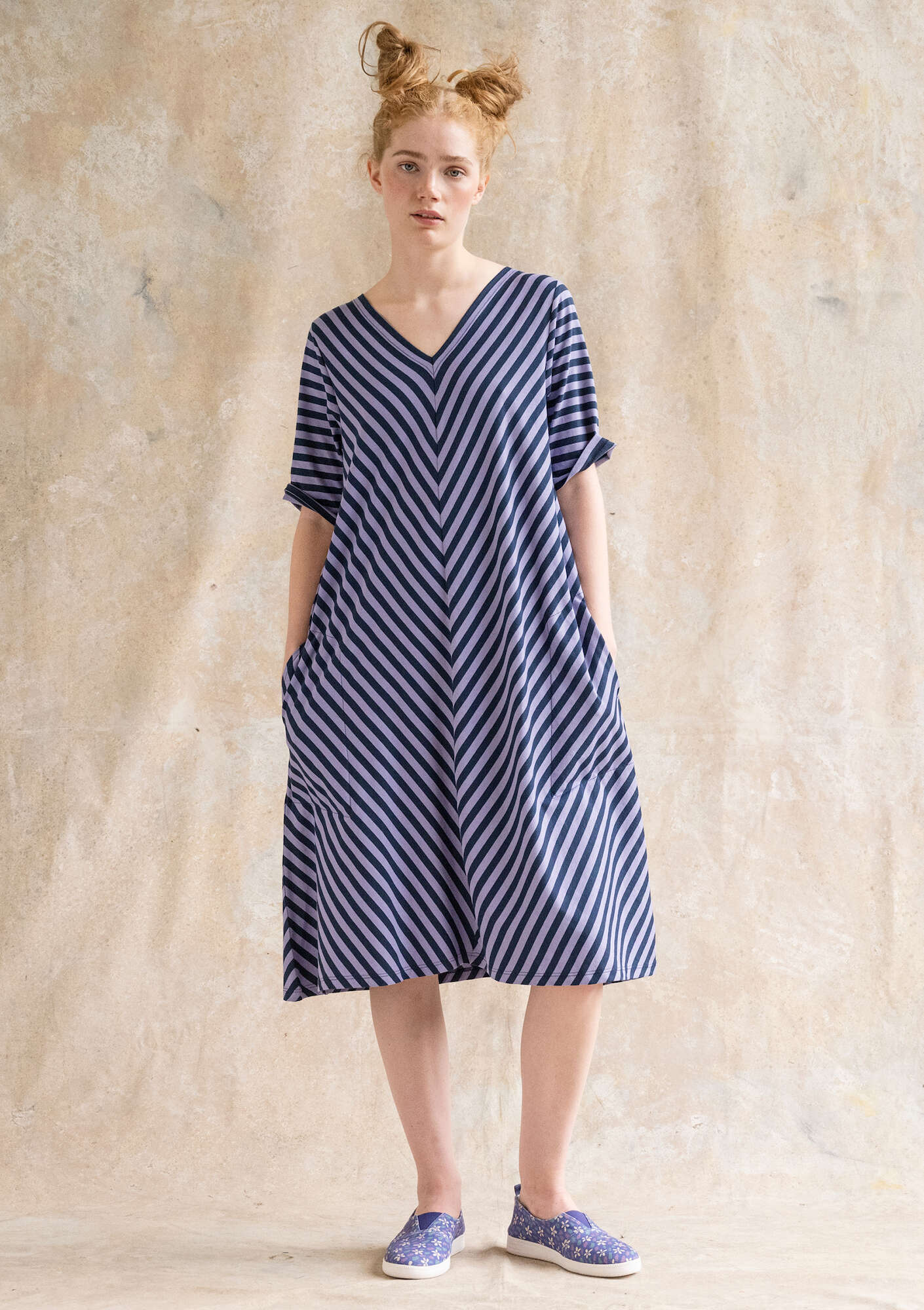 EssentialÖstripe dress made of organic cotton