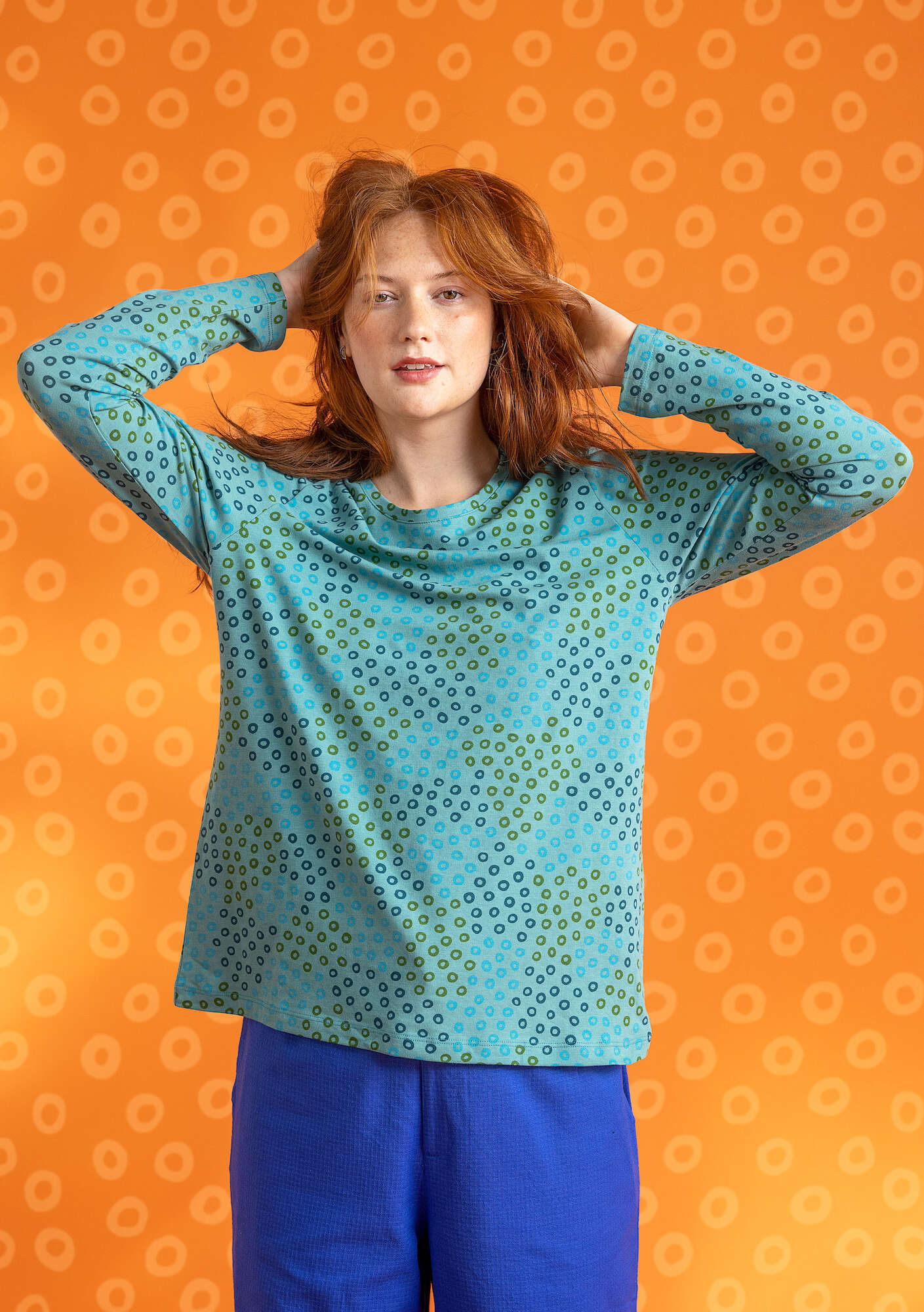 Östella" organic cotton/elÖstane jersey top