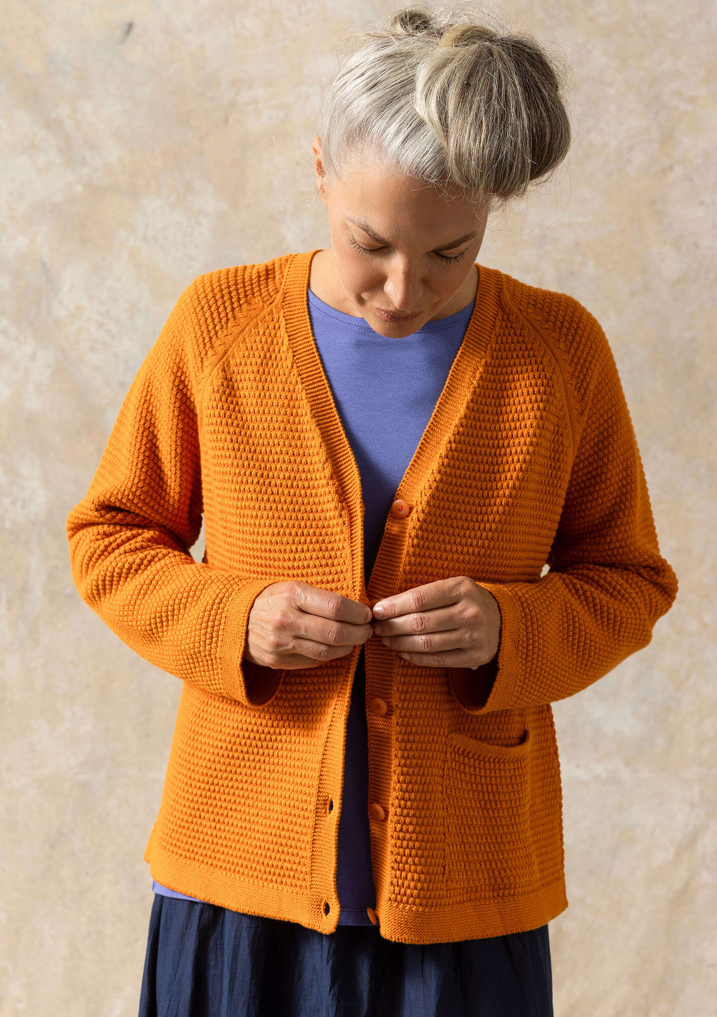 Recycled cotton cardigan