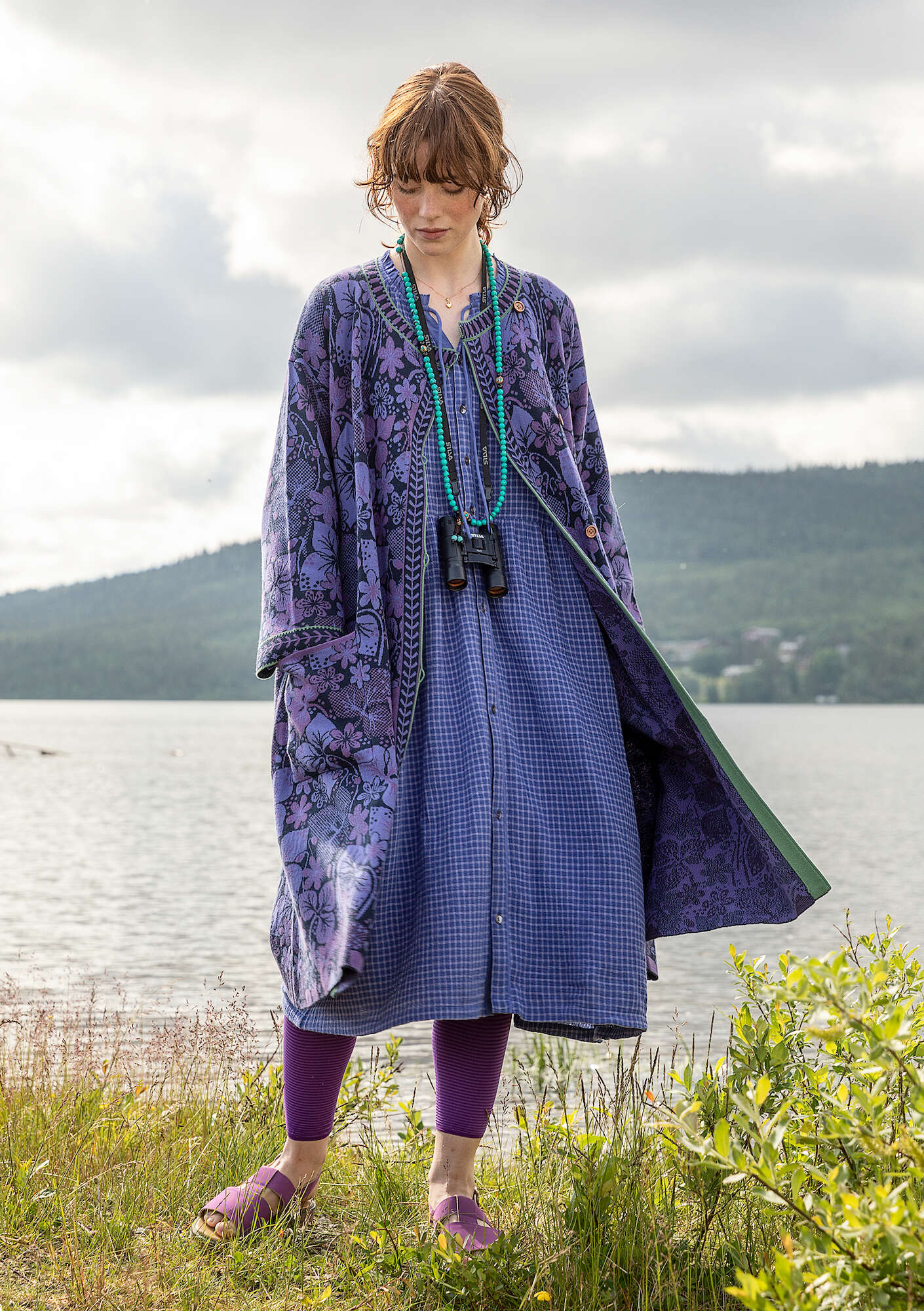 "Ottilia" coat in a wool and organic/recycled cotton blend