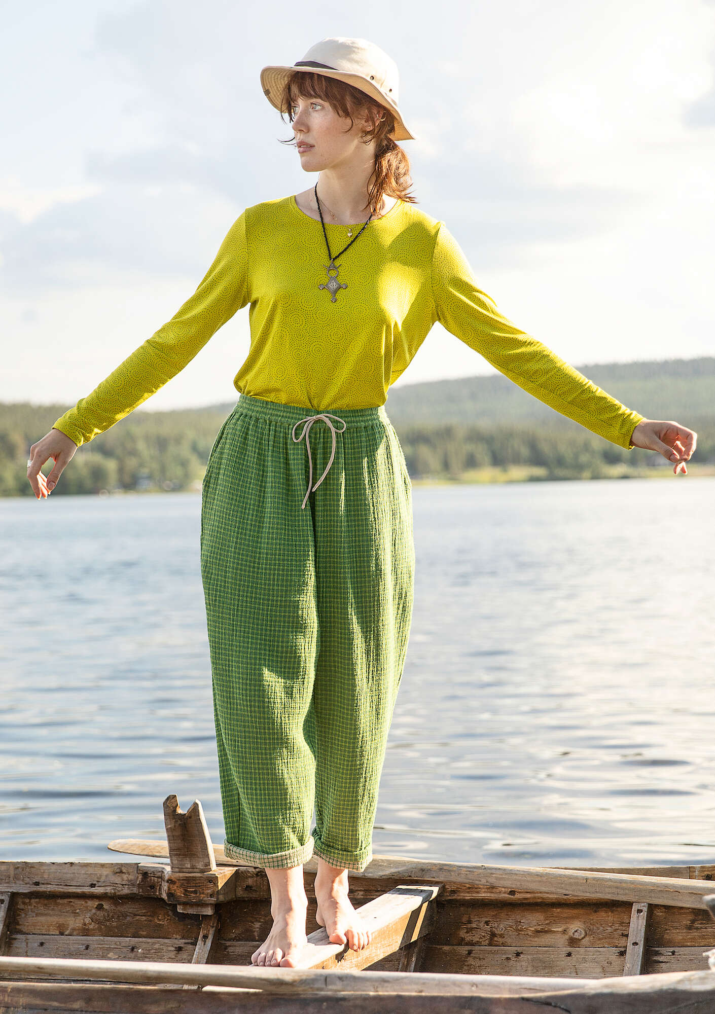 "Ottilia" woven organic cotton trousers