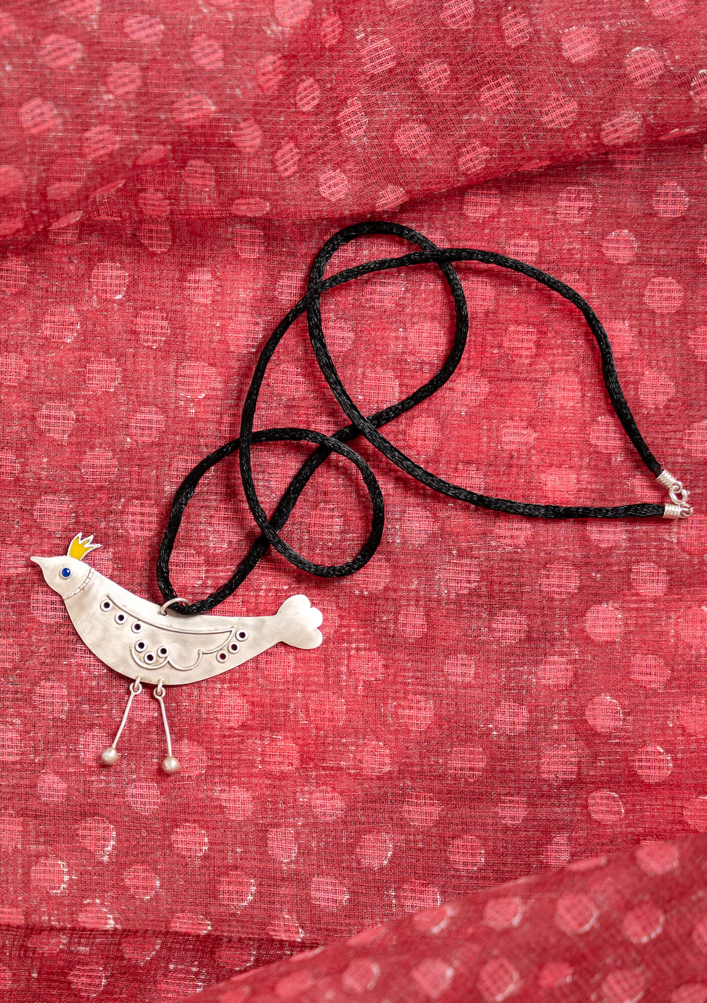 "Bird" silver necklace