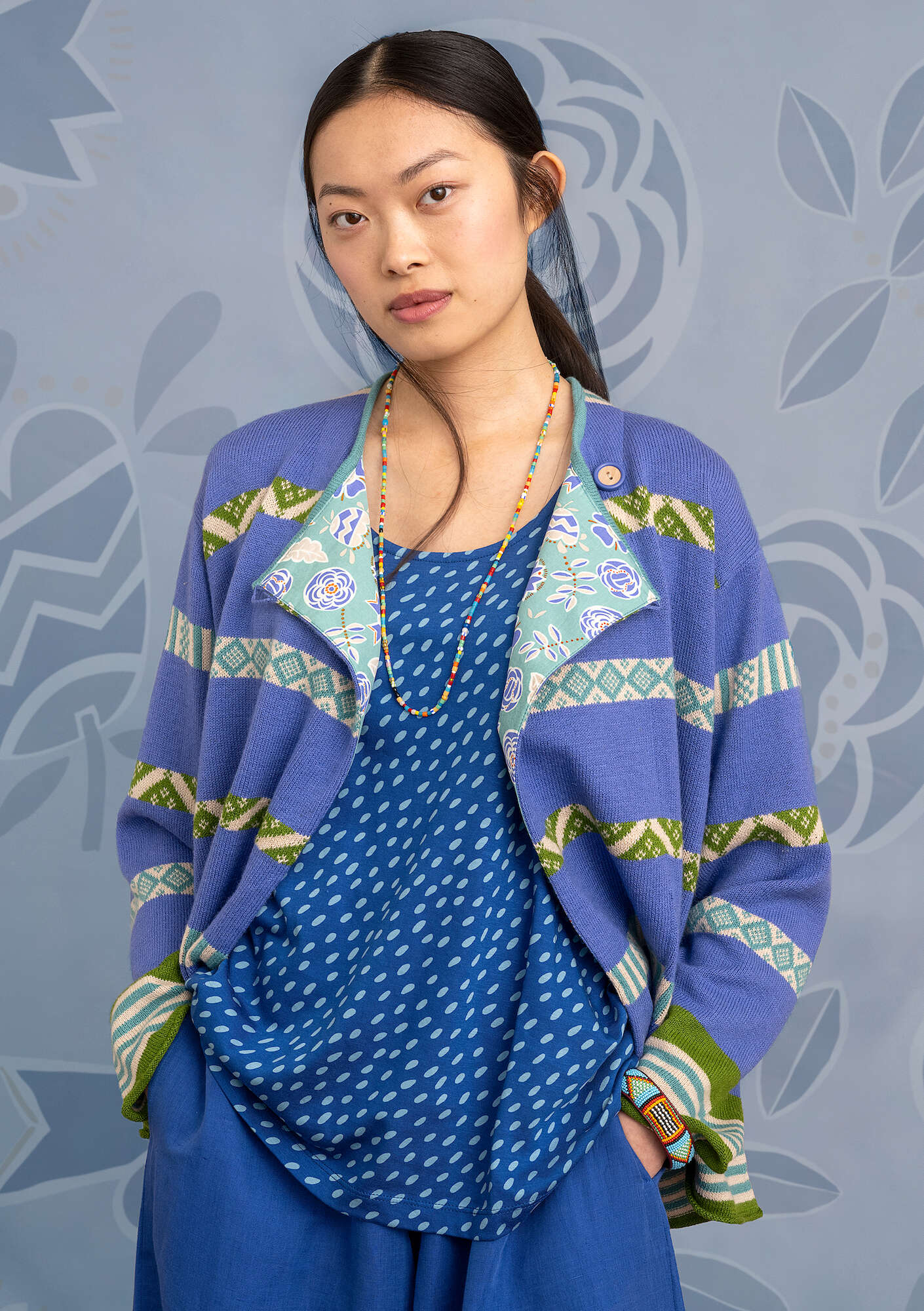 "Shoko" organic cotton/wool cardigan