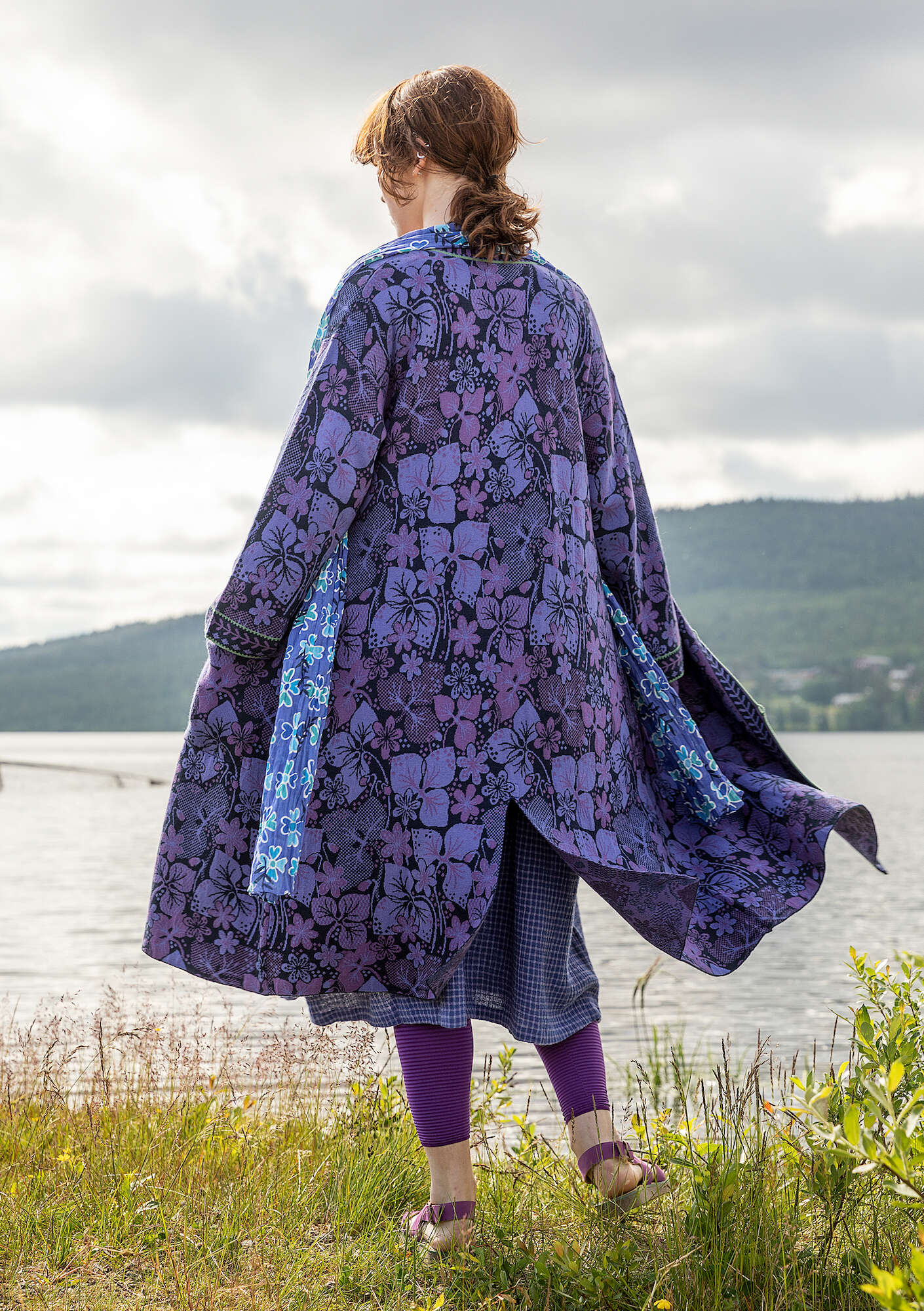"Ottilia" coat in a wool and organic/recycled cotton blend