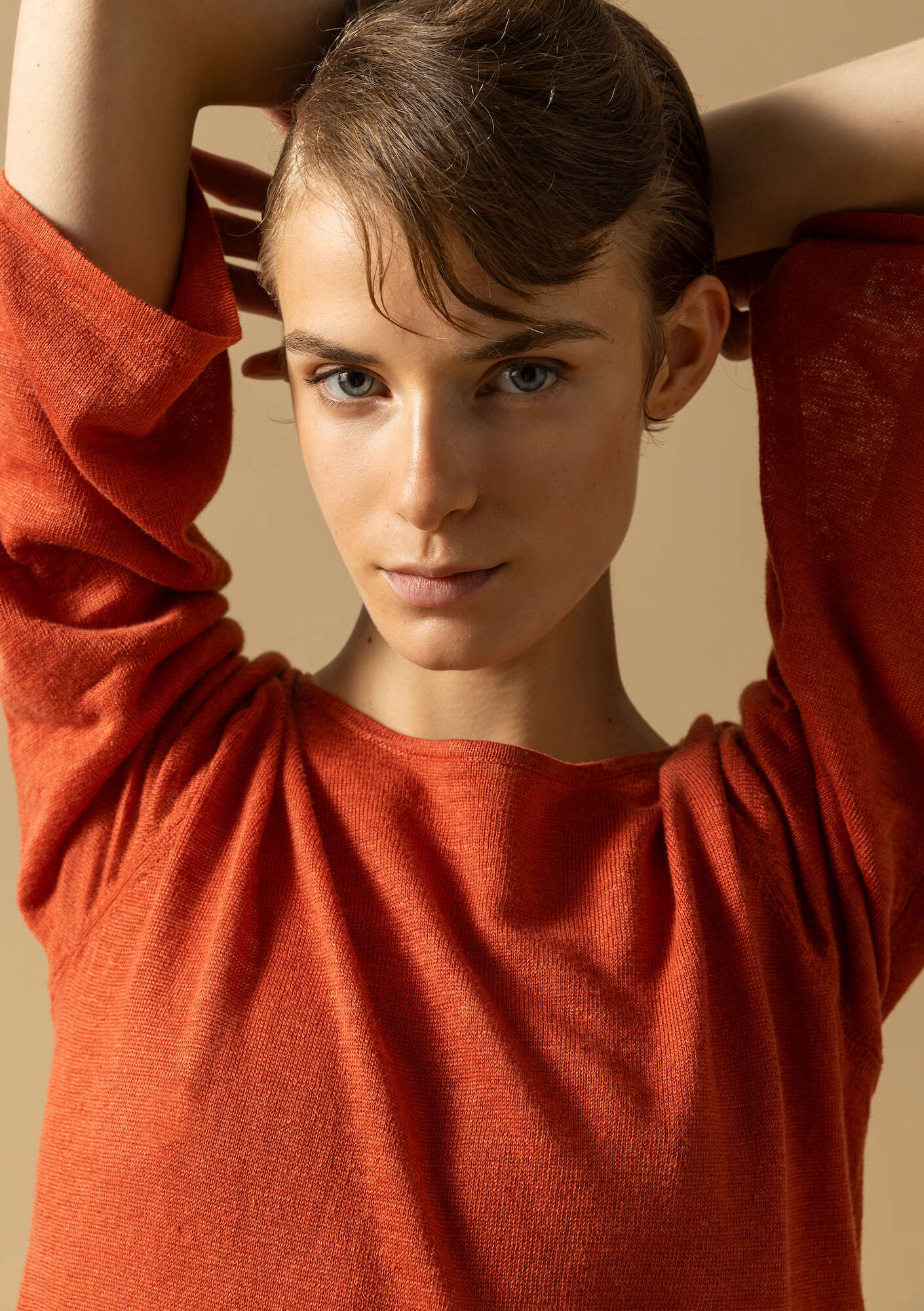 Tunic in a linen/recycled linen knit fabric