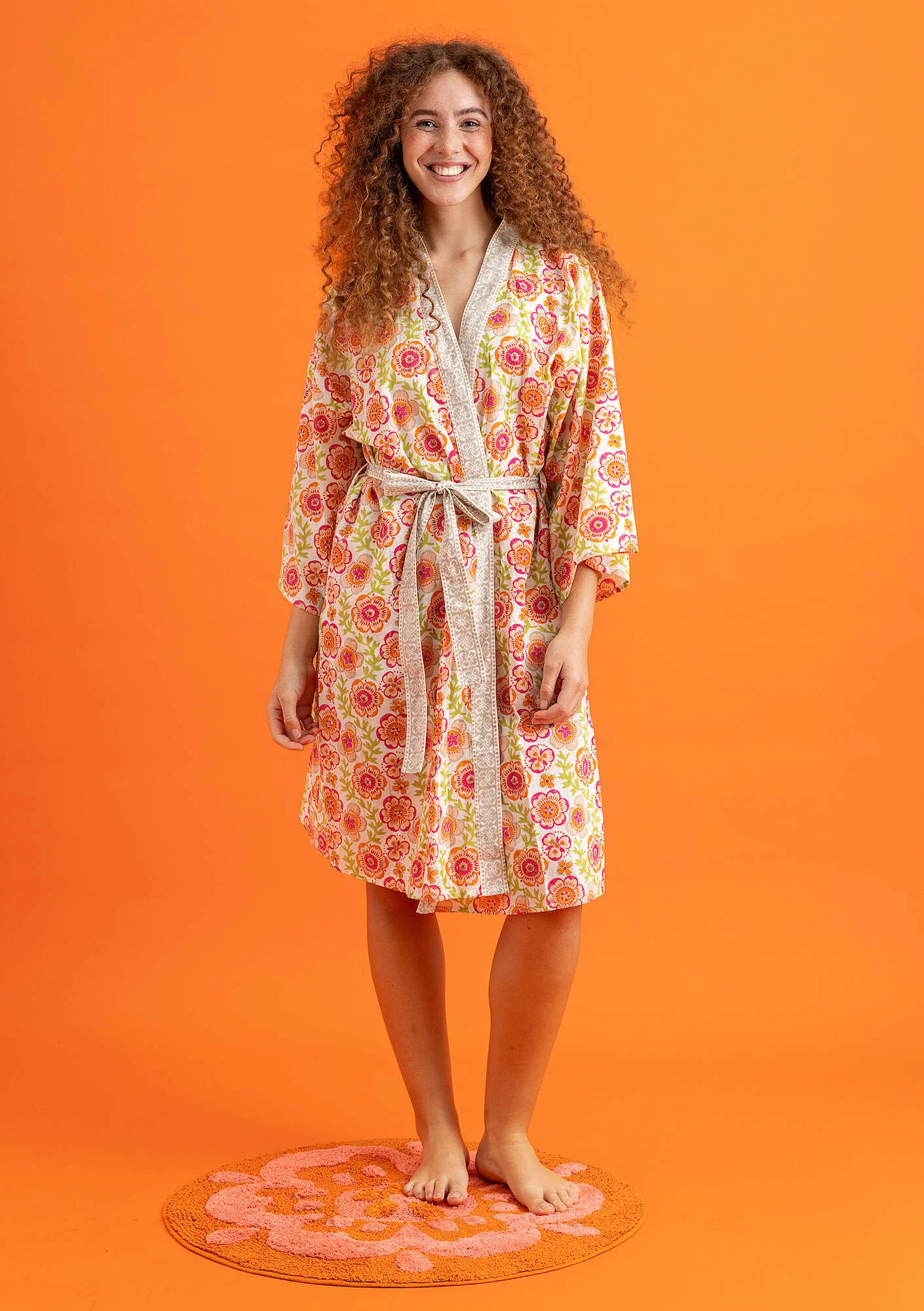 "Petals" organic cotton kimono