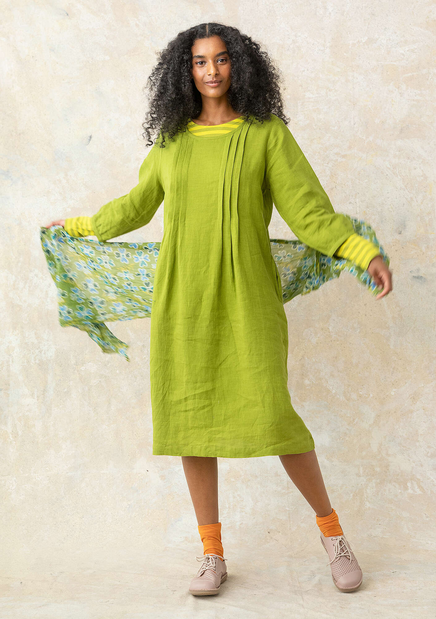 "Lillian" woven linen dress