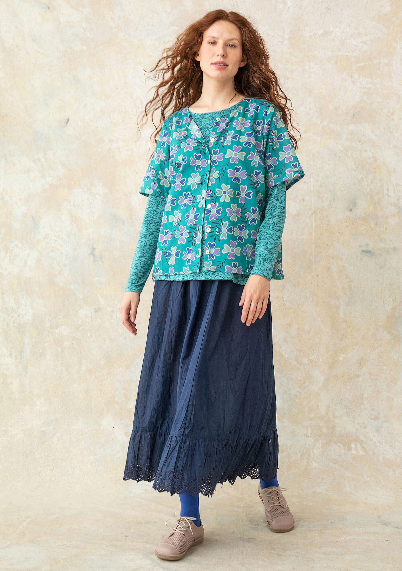 "Peggy" woven organic cotton blouse