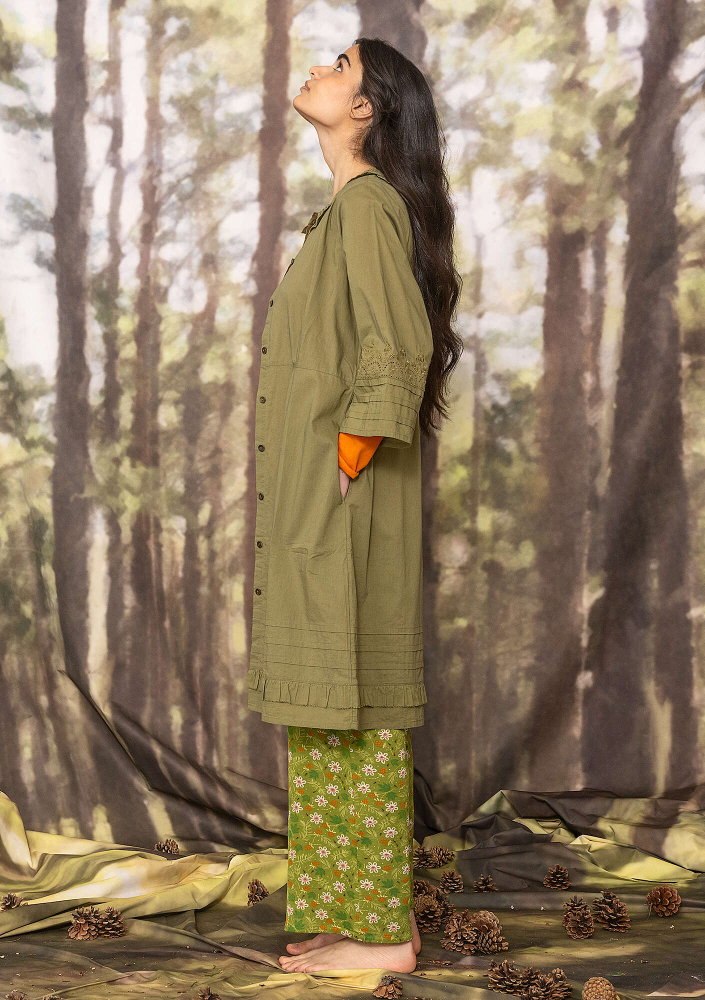 "Tjärn" woven organic cotton dress