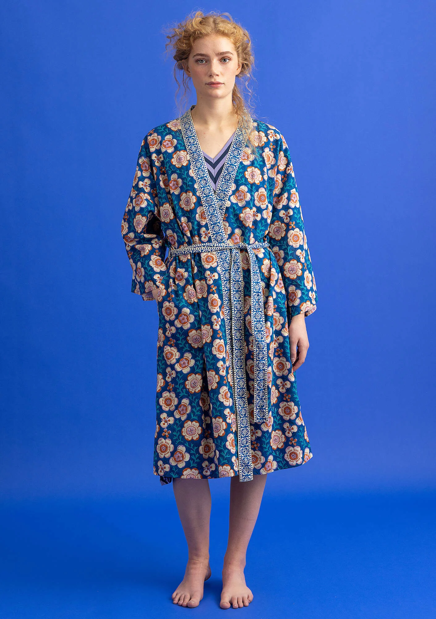 "Petals" organic cotton kimono