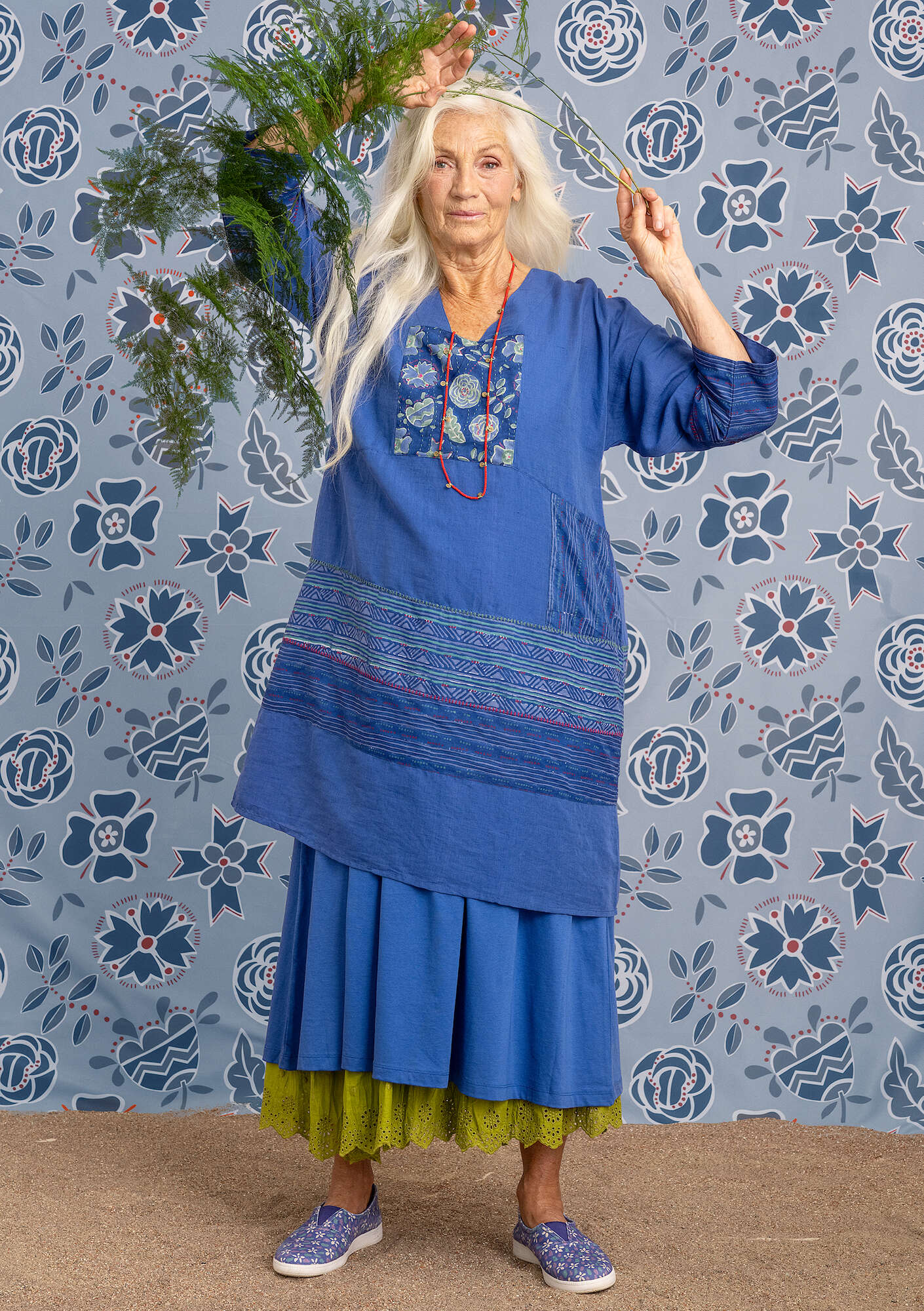 "Amber" woven organic cotton/linen dress
