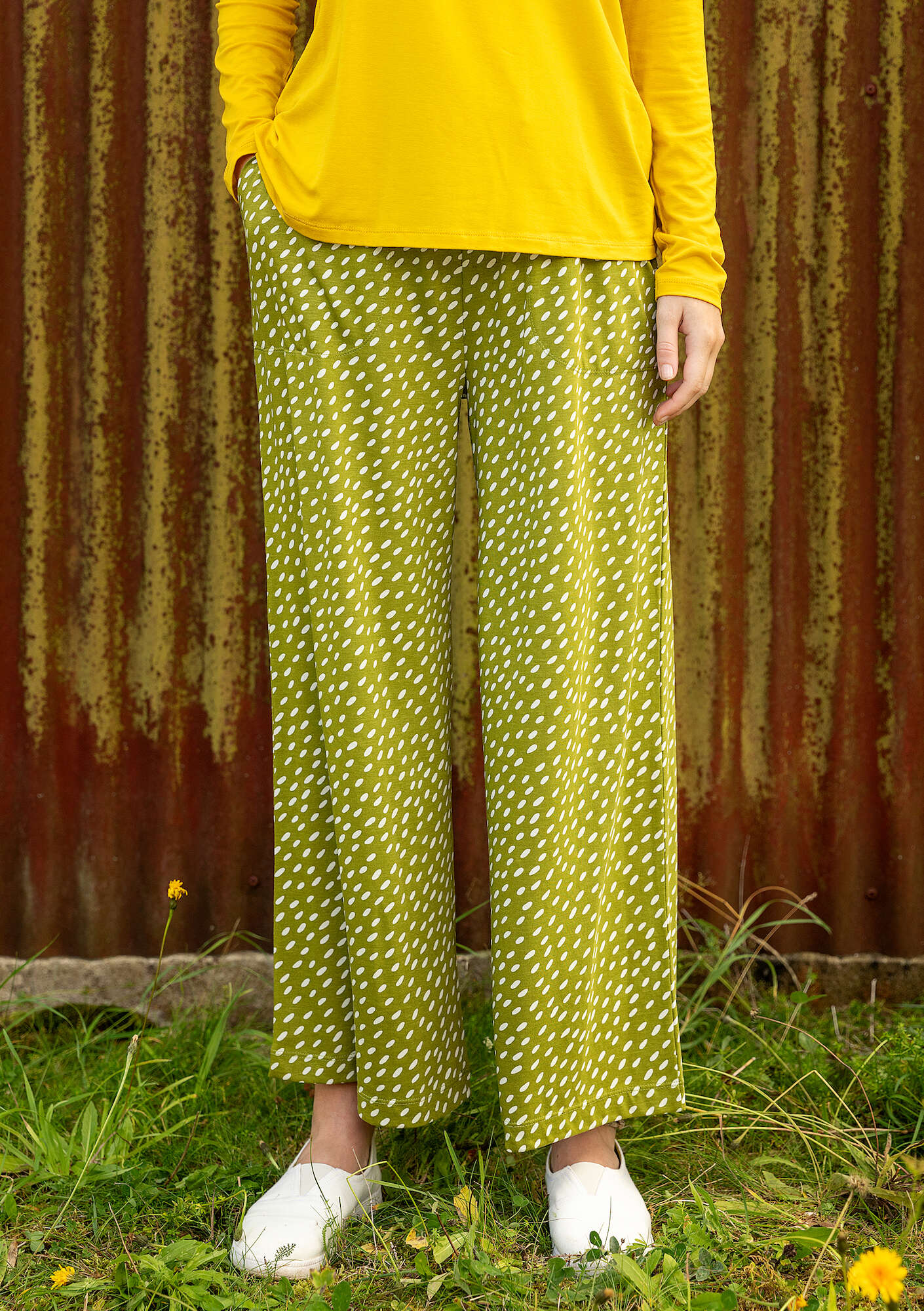 "Arholma" organic cotton/modal jersey trousers