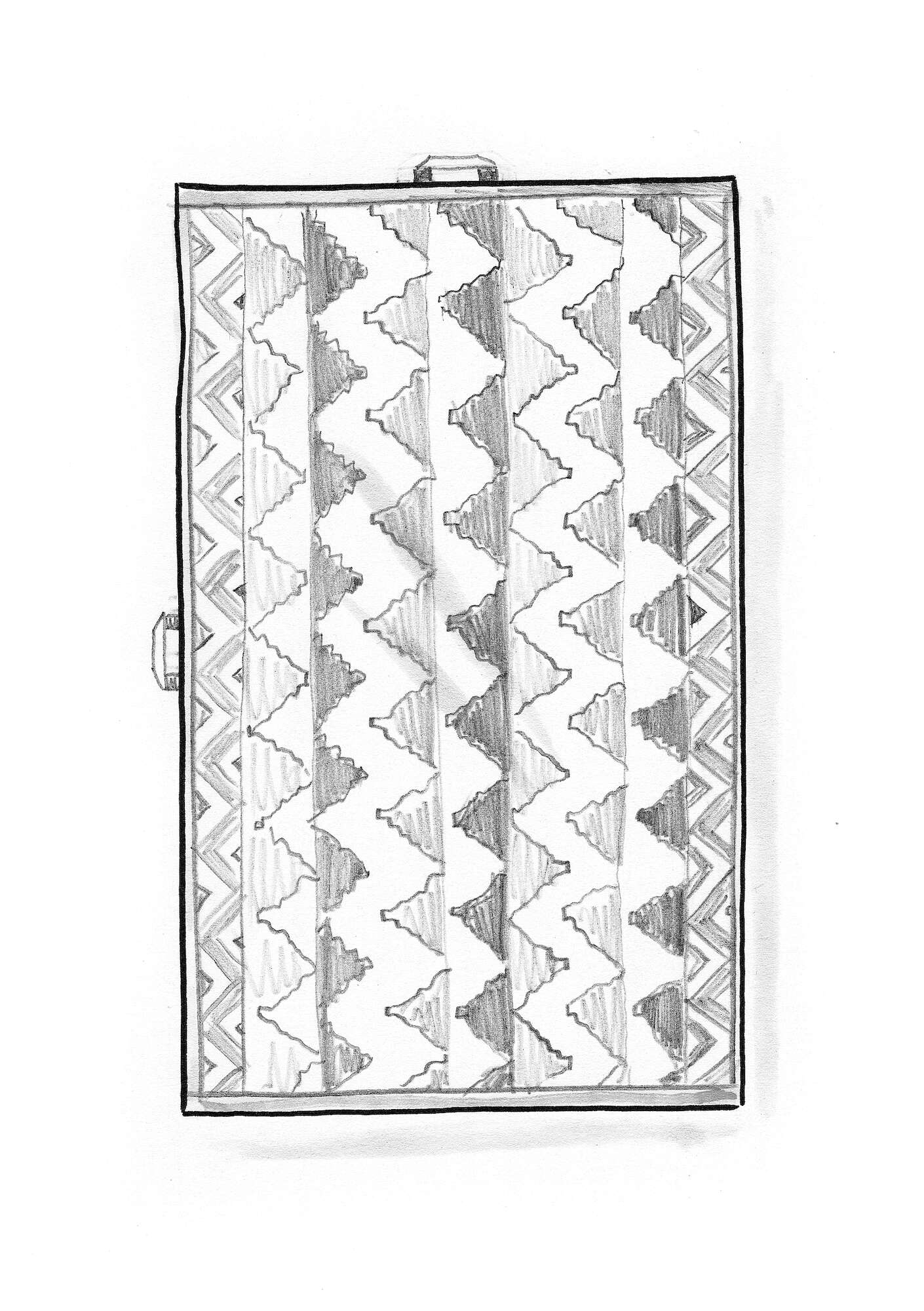 "Peaks" organic cotton towel